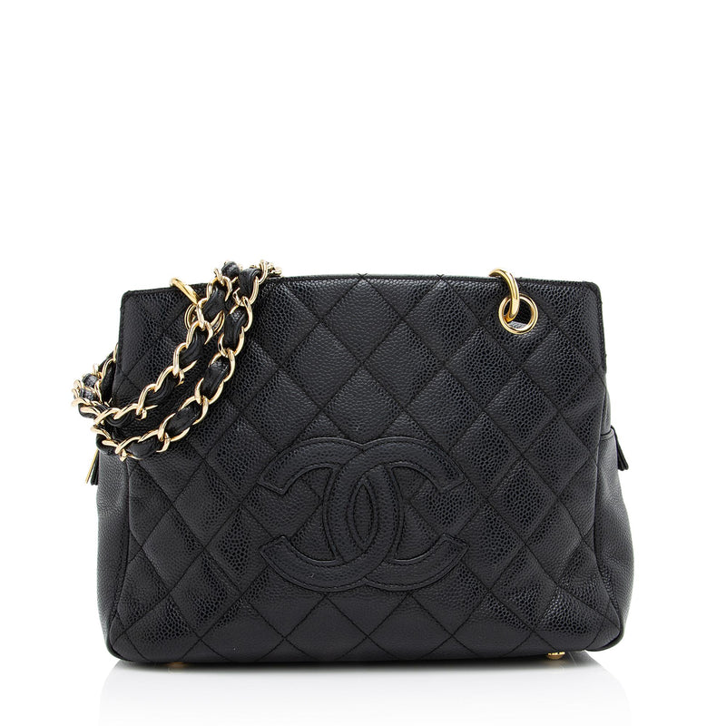 Chanel Caviar Leather Timeless CC Petite Tote (SHF-23075) – LuxeDH