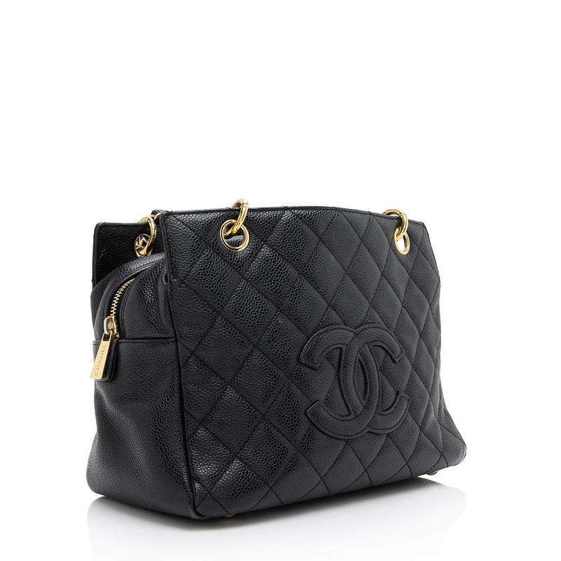 Chanel Caviar Leather Timeless CC Petite Tote (SHF-23075) – LuxeDH