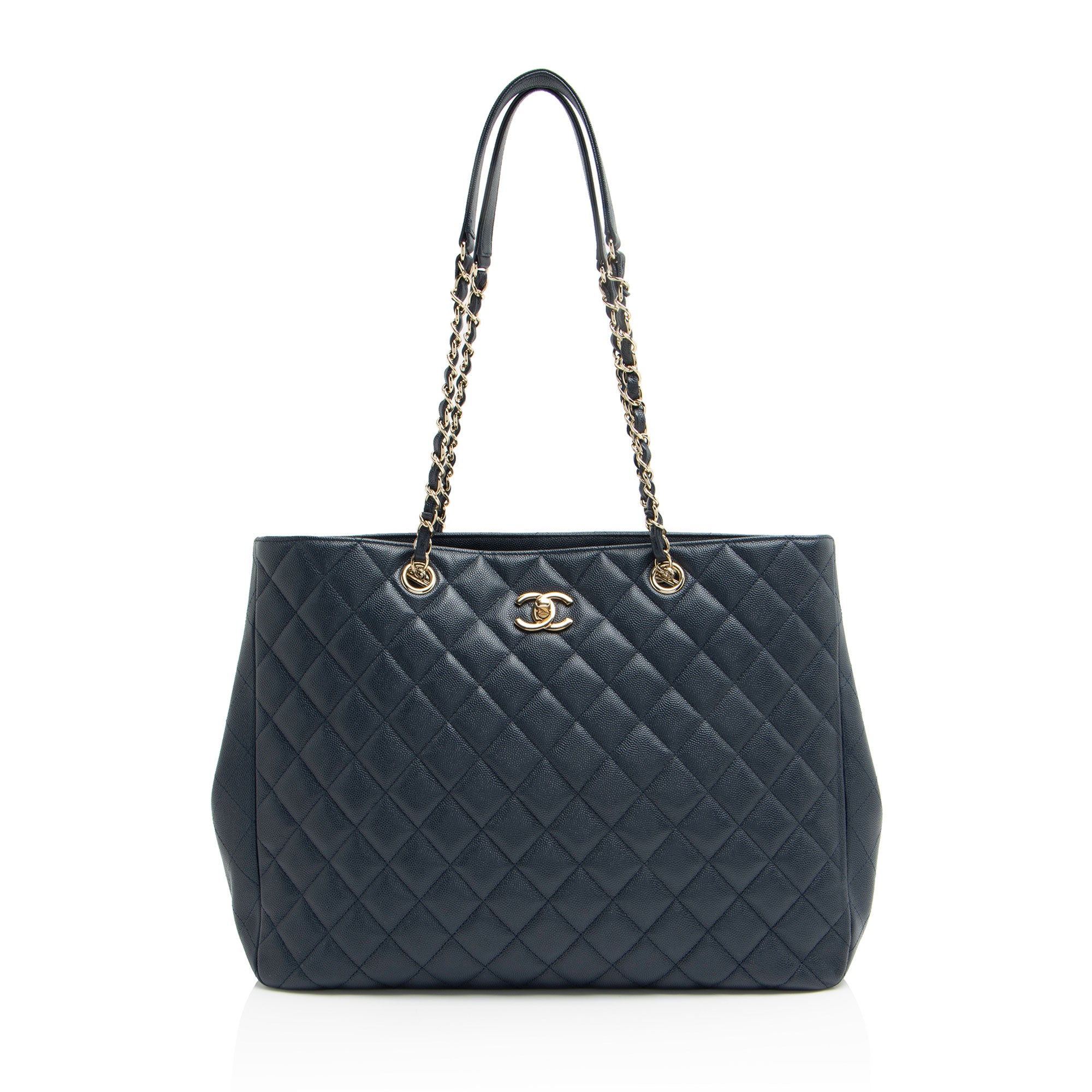 Chanel Caviar Leather CC Large Shopping Tote