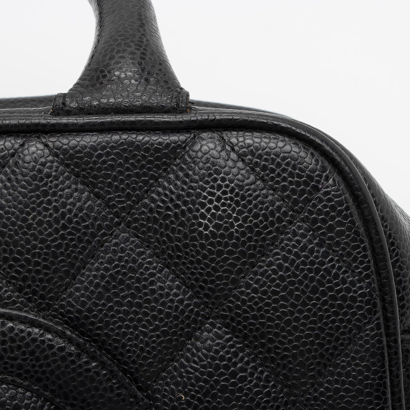 Chanel Caviar Leather Timeless CC Small Bowler Bag (SHF-SYECsY)