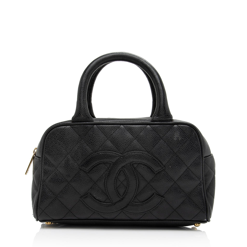 Chanel Caviar Leather Timeless CC Small Bowler Bag SHF SYECsY LuxeDH