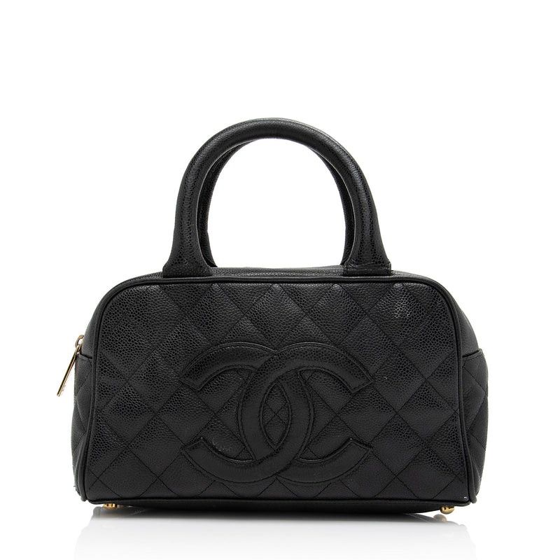 Chanel Caviar Leather Timeless CC Small Bowler Bag (SHF-SYECsY) – LuxeDH