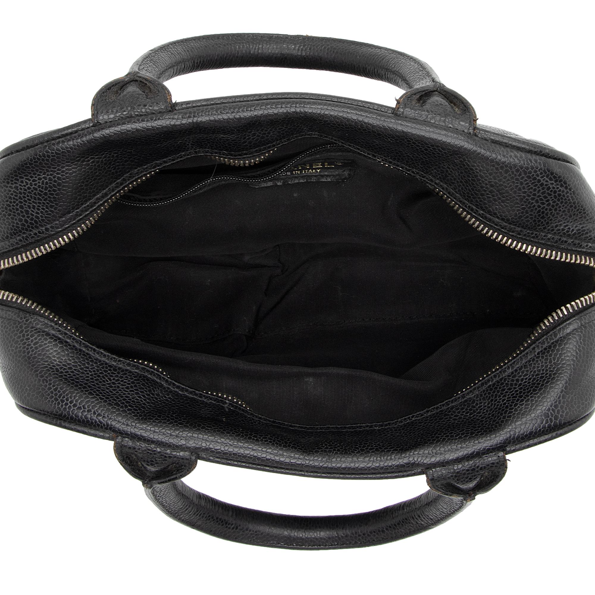 Chanel Caviar Leather Timeless CC Small Bowler Bag (SHF-SYECsY)