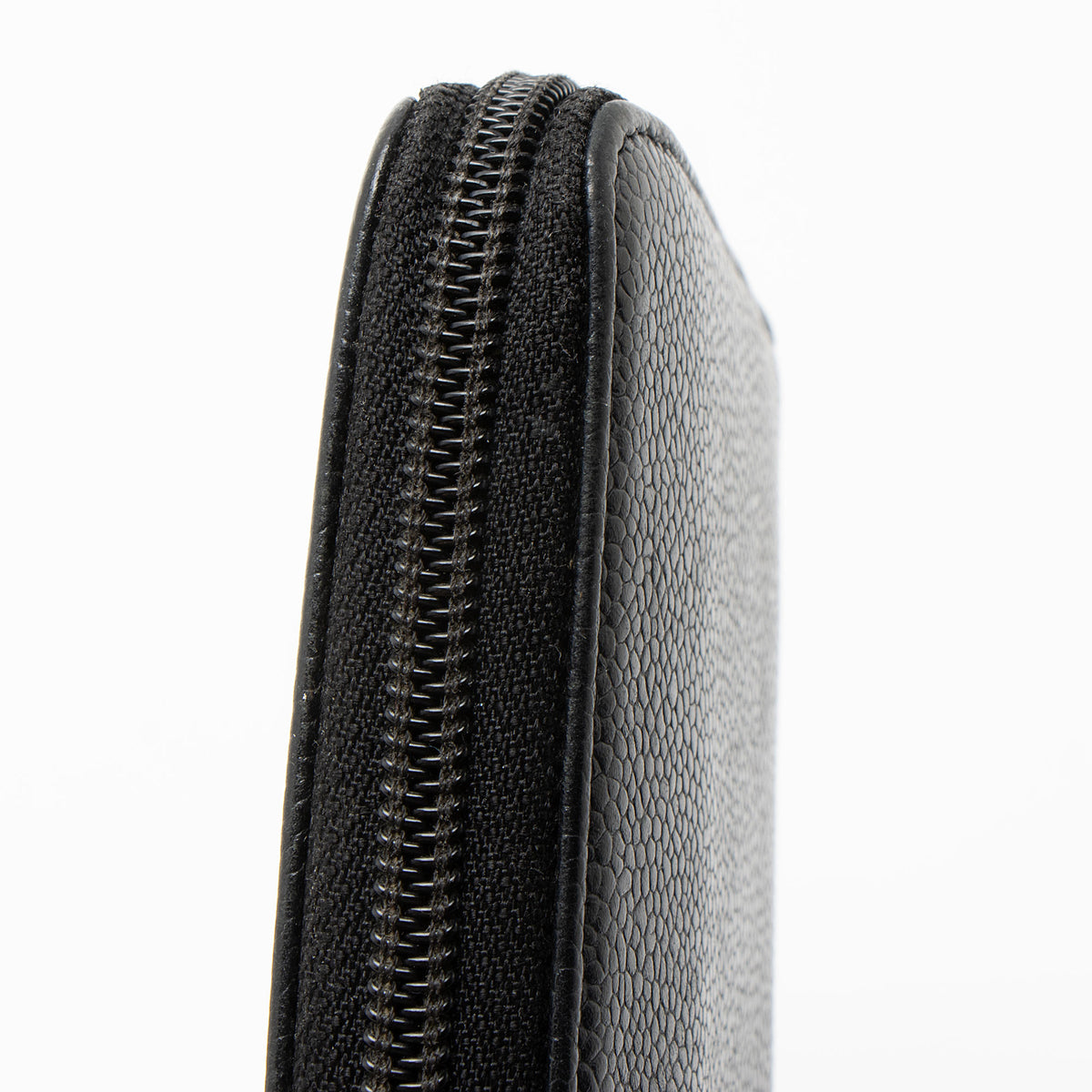 Chanel Caviar Leather Timeless Zip Around Wallet