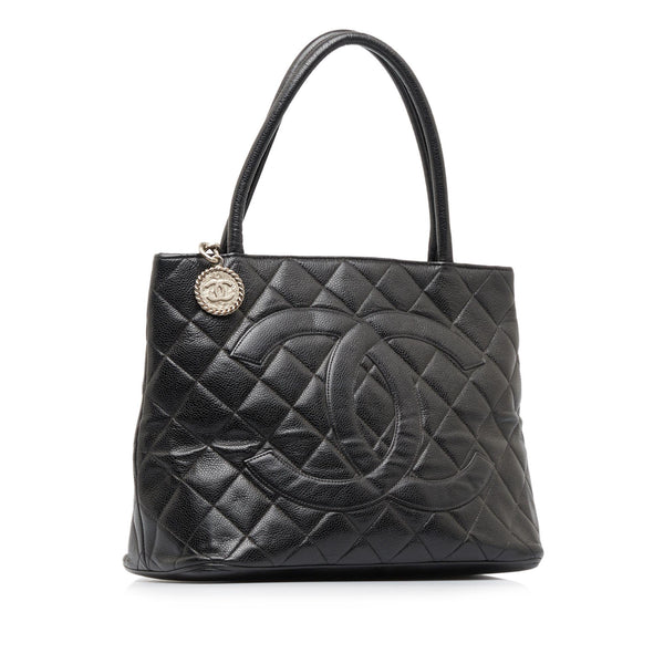 CHANEL, Bags, Authentic Chanel Cc Pocket Tote Quilted Caviar Medium Grey