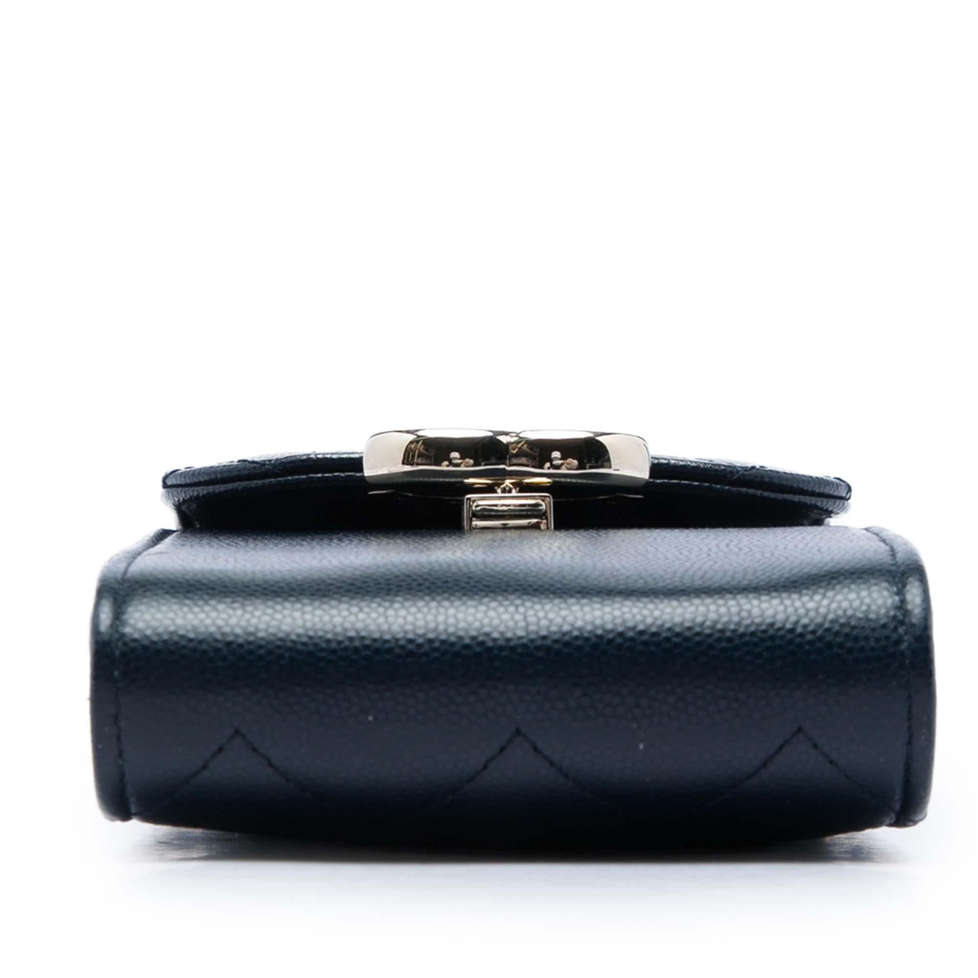 Chanel Caviar Thread Around Phone Holder with Chain