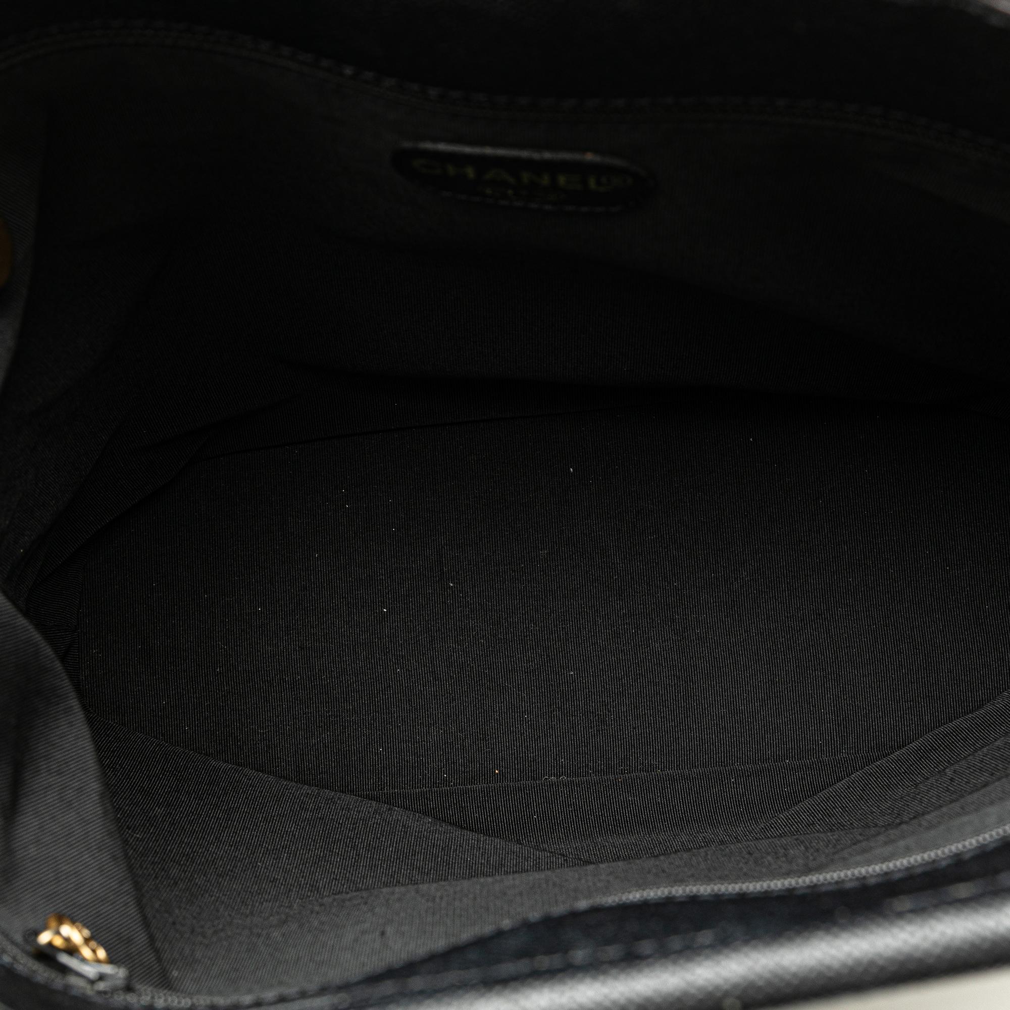 Chanel Caviar Tortoise Top Handle Tote