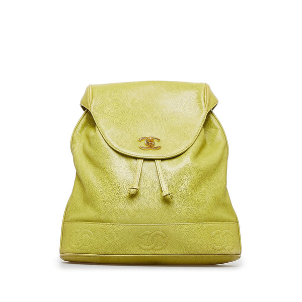 CHANEL Caviar Quilted Small Coco Handle Flap Yellow, FASHIONPHILE