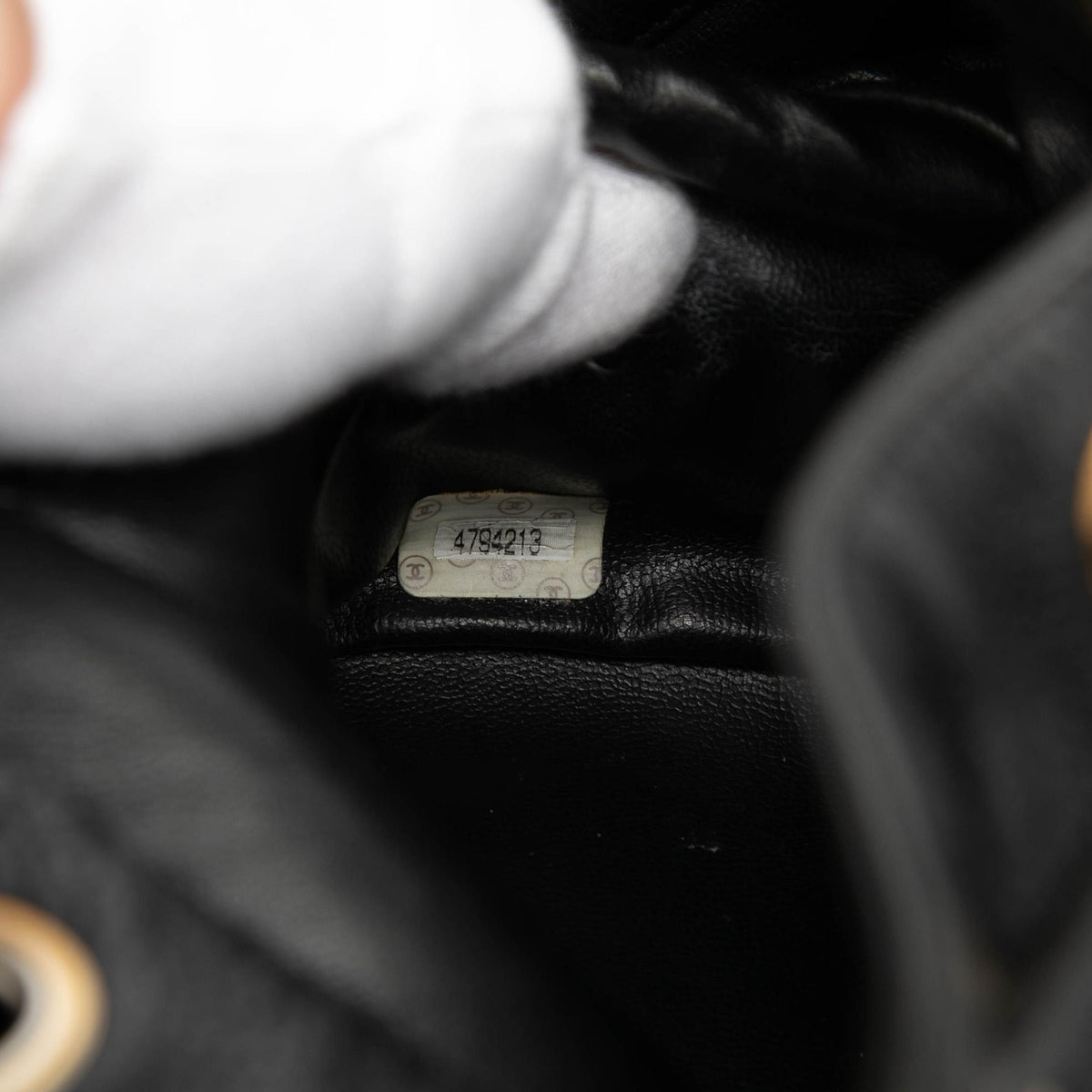 Chanel Caviar Triple CC Drawstring Bucket Bag