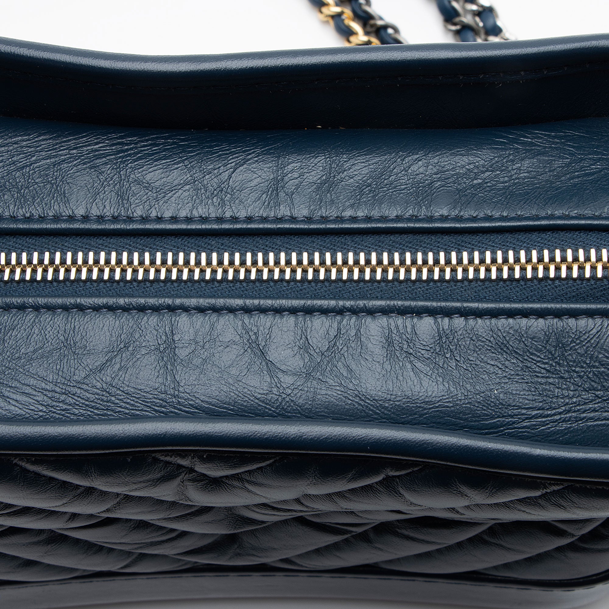 Chanel Chevron Aged Calfskin Gabrielle Small Hobo