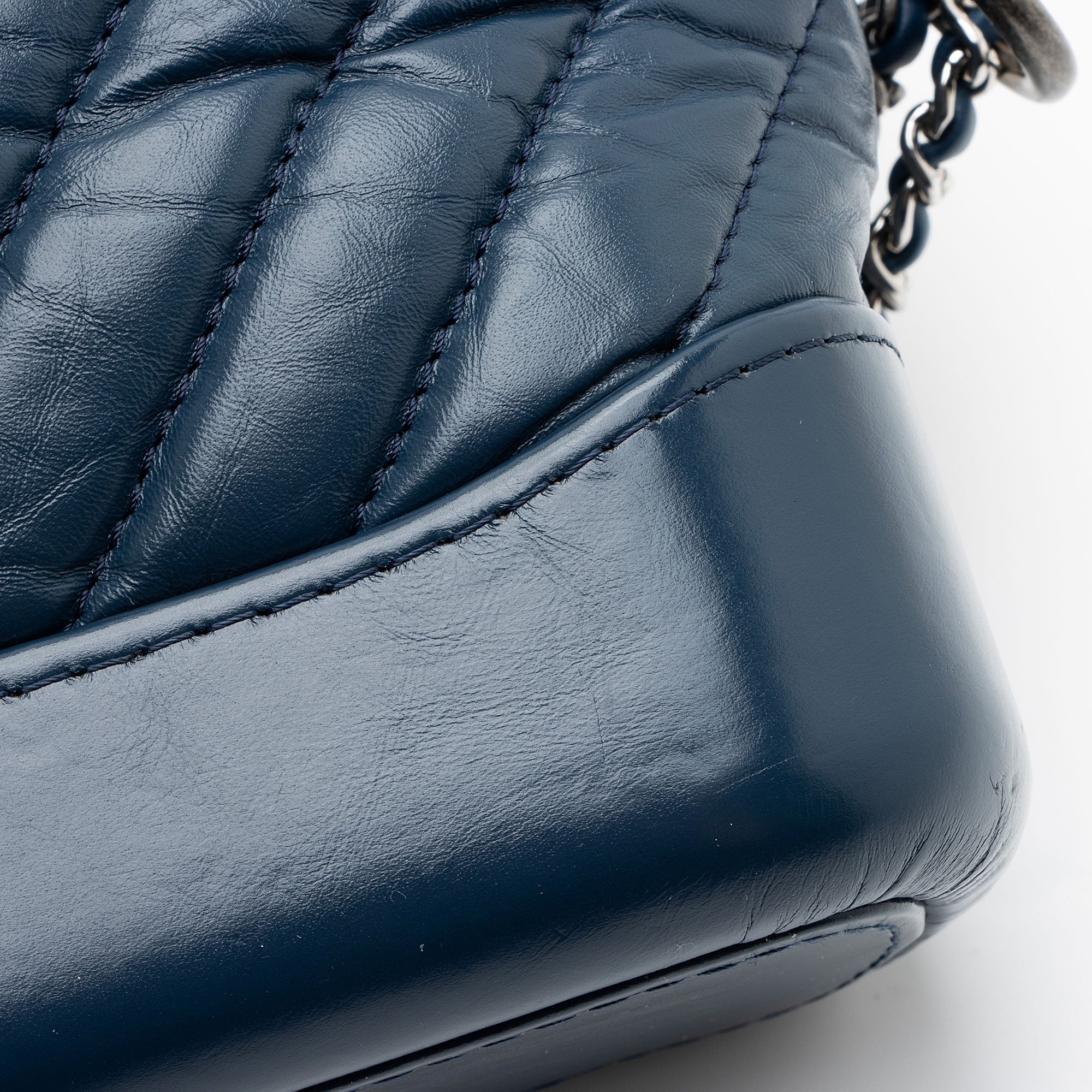 Chanel Chevron Aged Calfskin Gabrielle Small Hobo