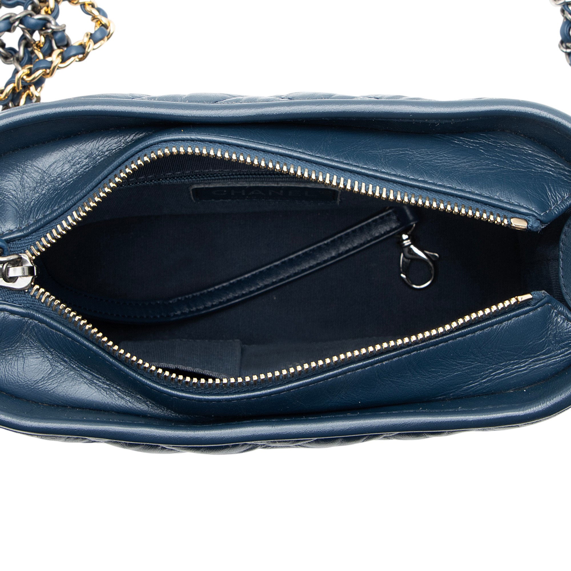 Chanel Chevron Aged Calfskin Gabrielle Small Hobo