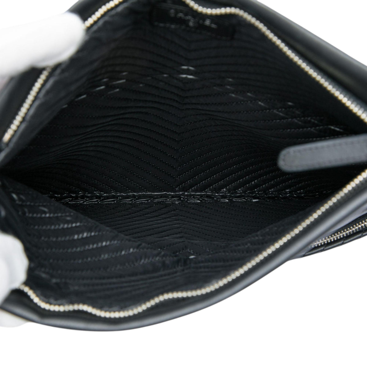 Chanel Chevron Calfskin CC Beauty Boy Foldover Clutch