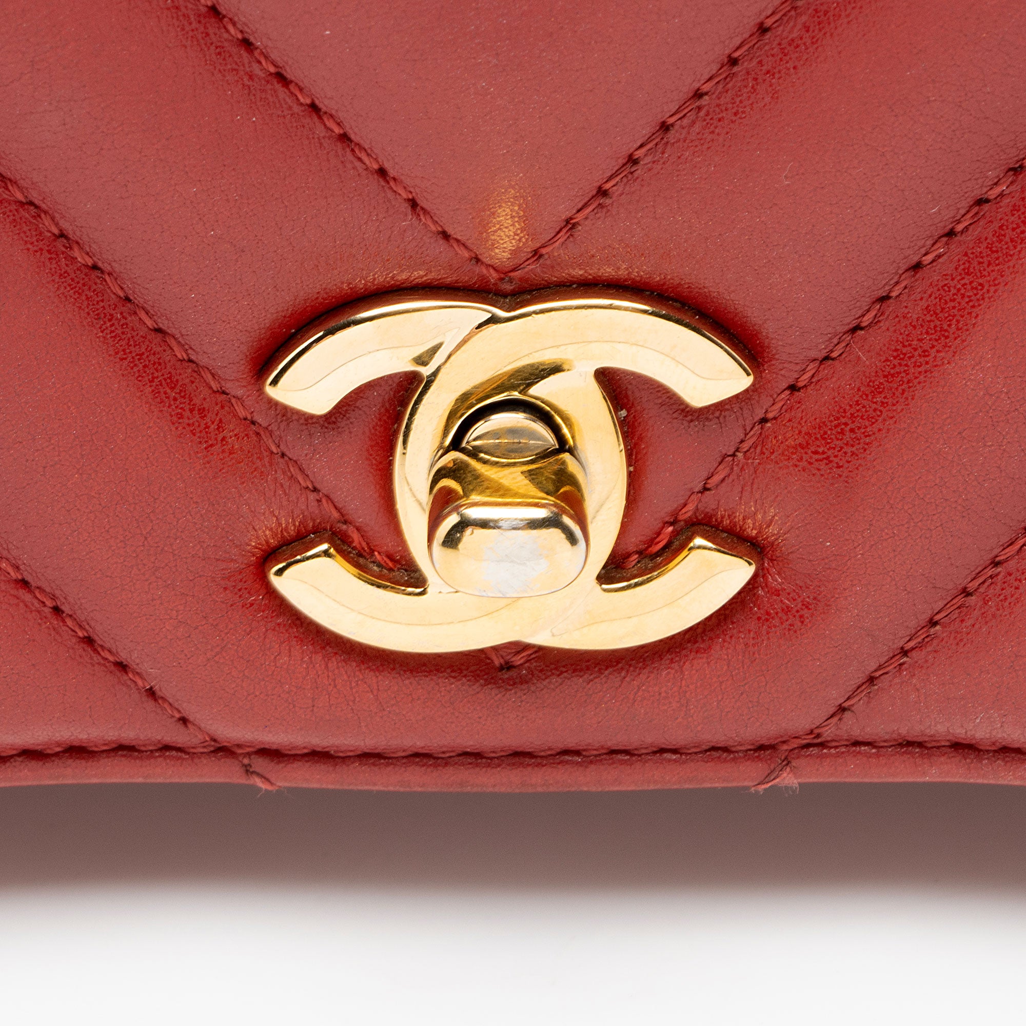 Chanel Chevron Calfskin Statement Mini Flap Bag