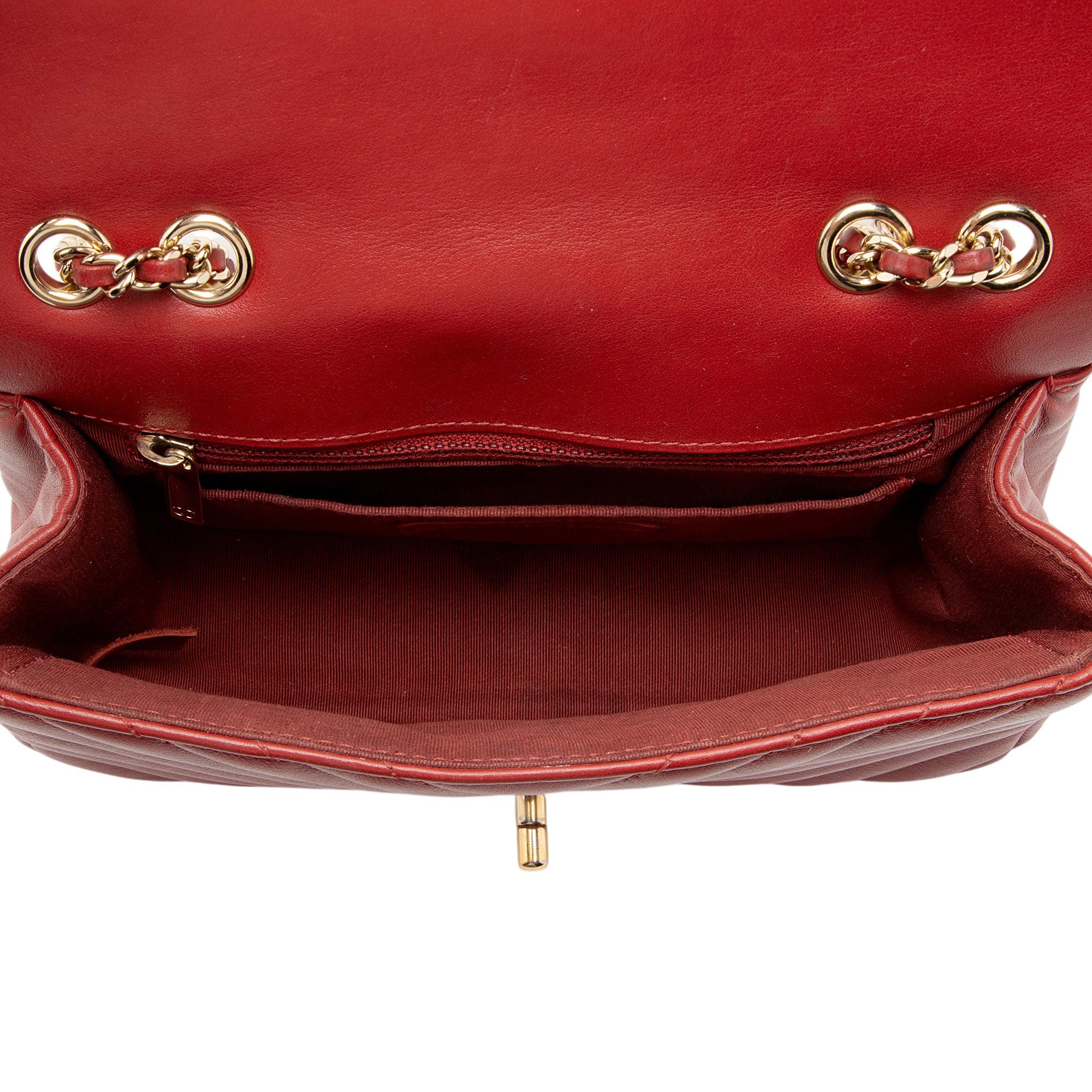 Chanel Chevron Calfskin Statement Mini Flap Bag