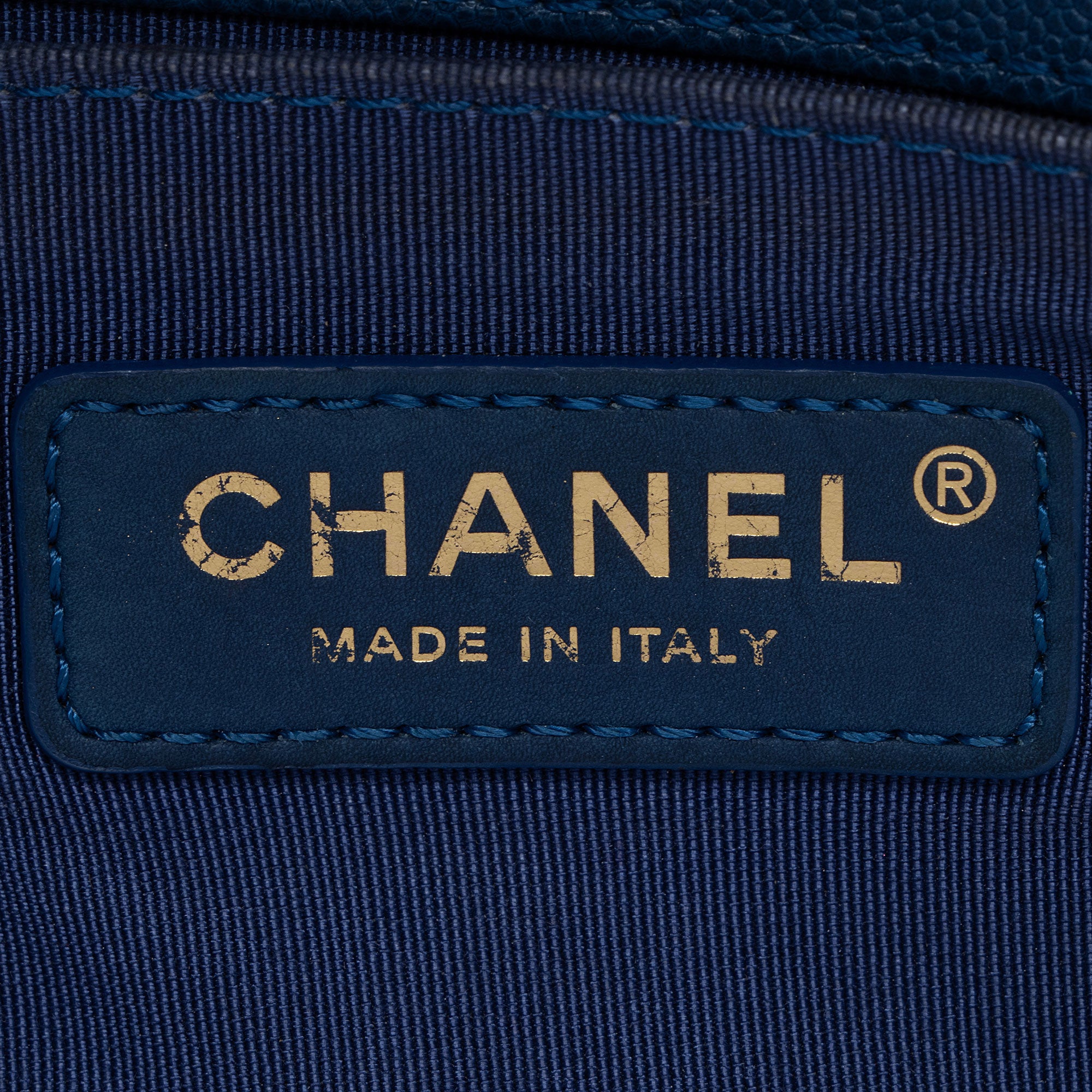 Chanel Chevron Caviar Leather Small Boy Bag