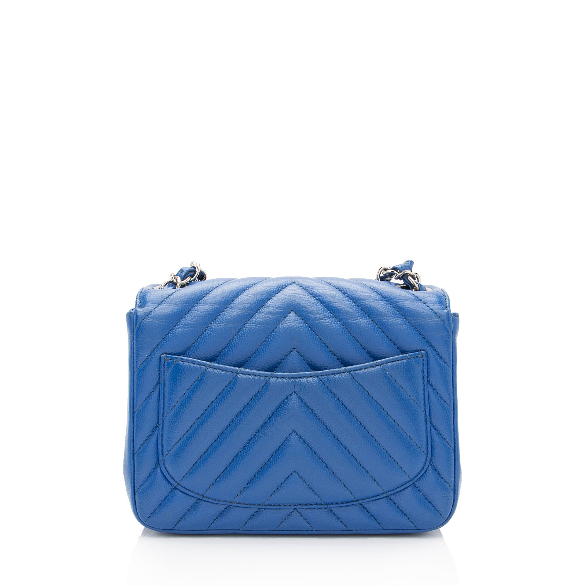 Chanel Chevron Caviar Leather Square Mini Flap Bag (SHF-OSPKli)