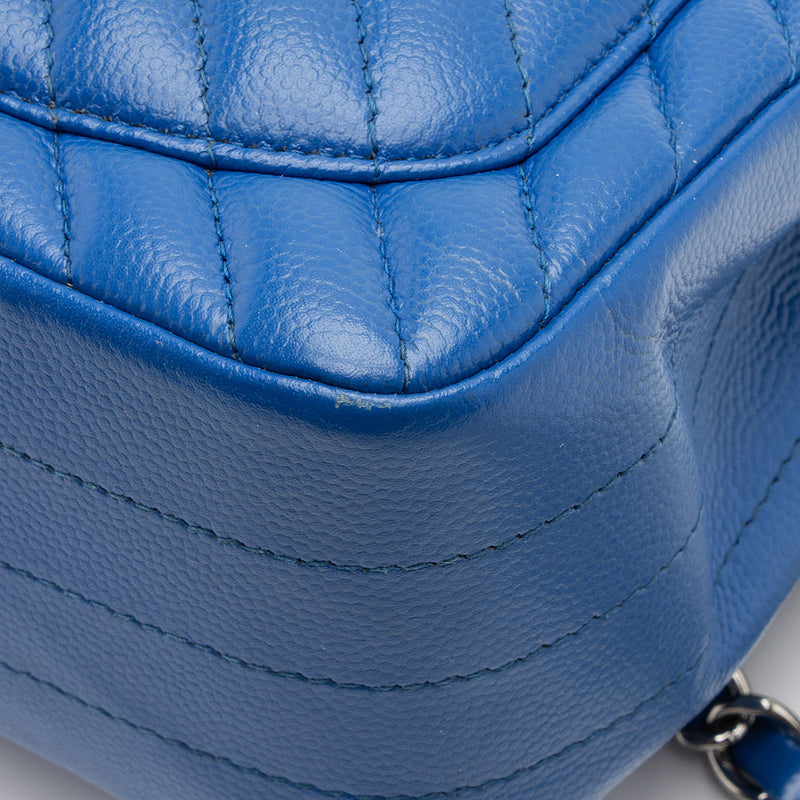 Chanel Chevron Caviar Leather Square Mini Flap Bag (SHF-OSPKli)