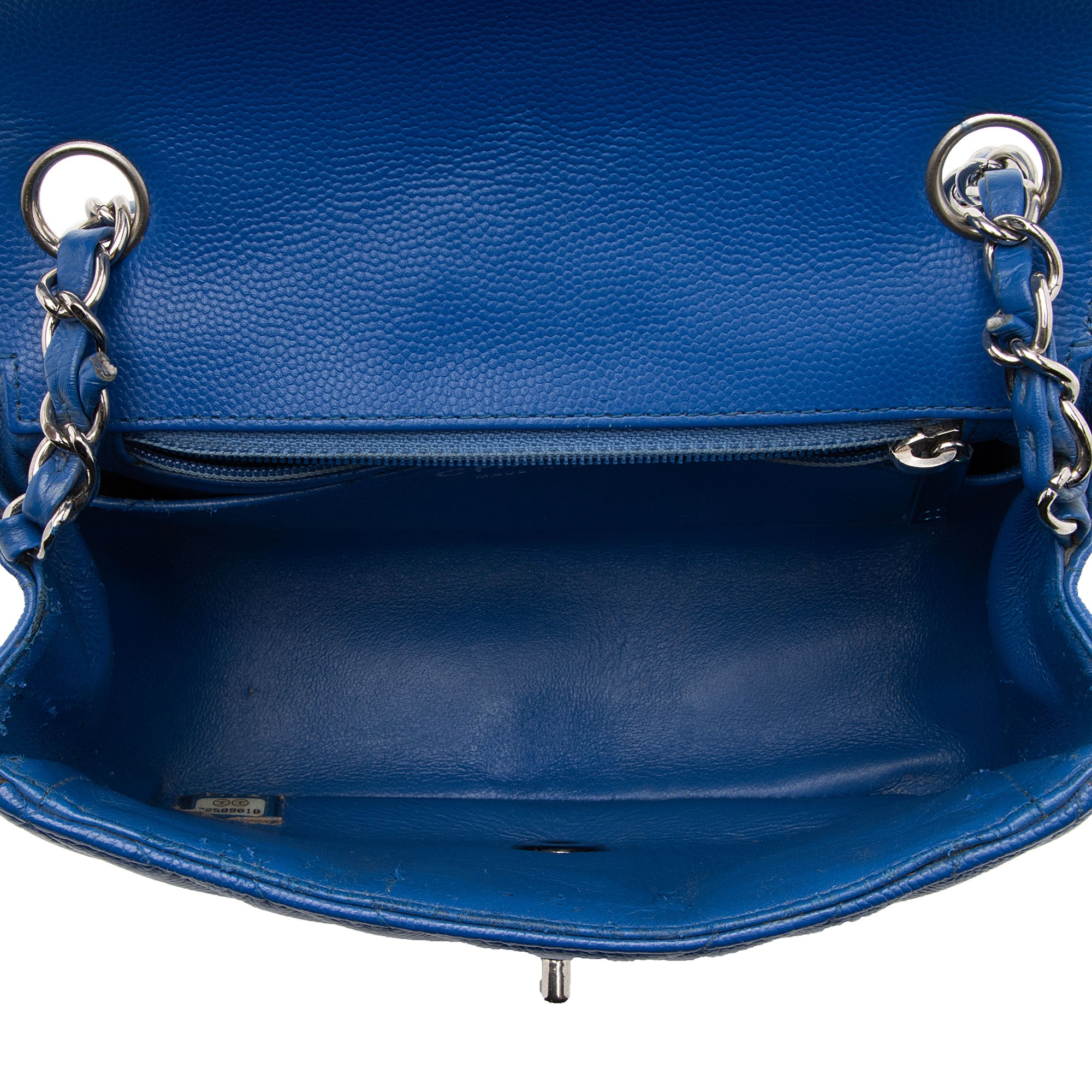 Chanel Chevron Caviar Leather Square Mini Flap Bag (SHF-OSPKli)