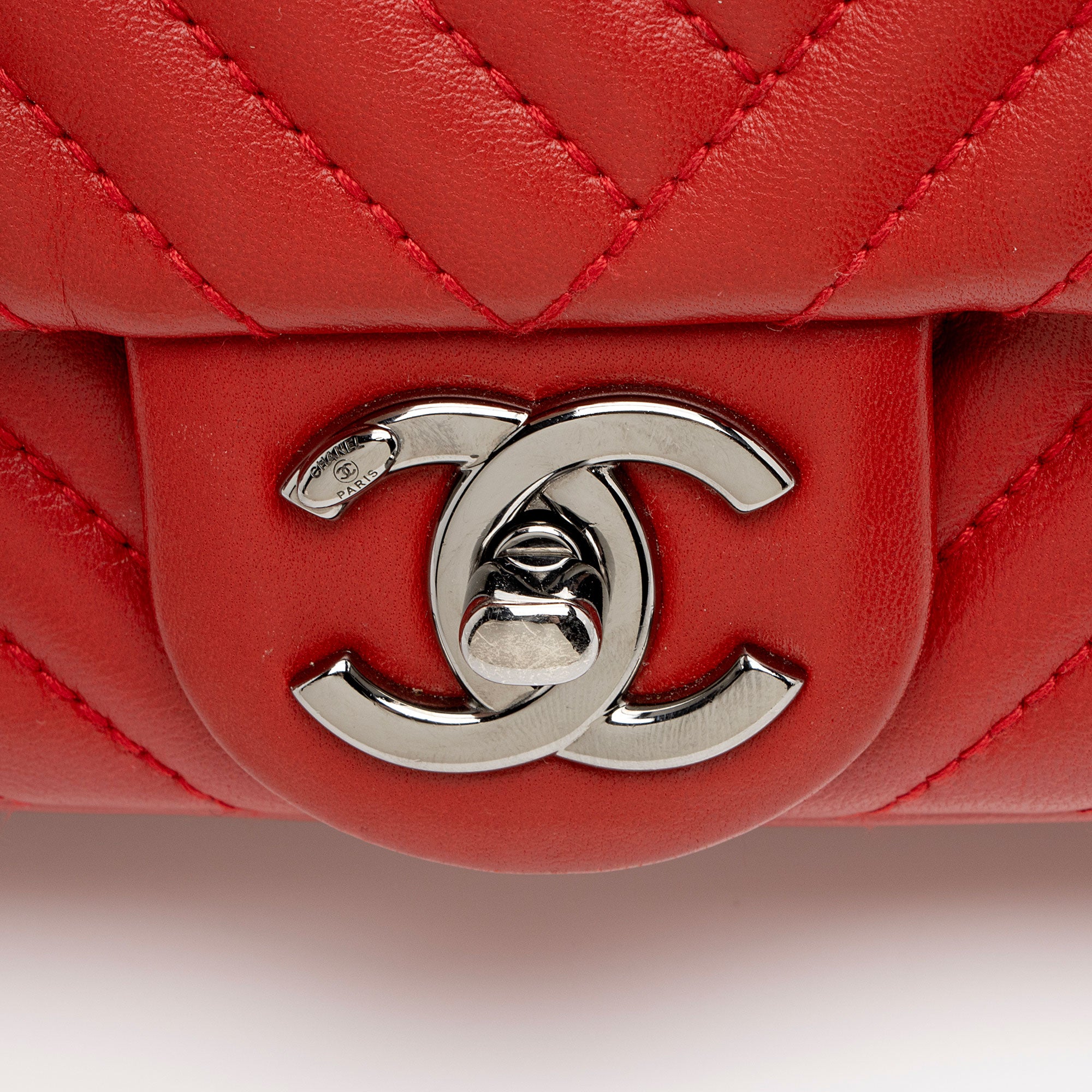 Chanel Chevron Lambskin Classic Small Single Flap Bag