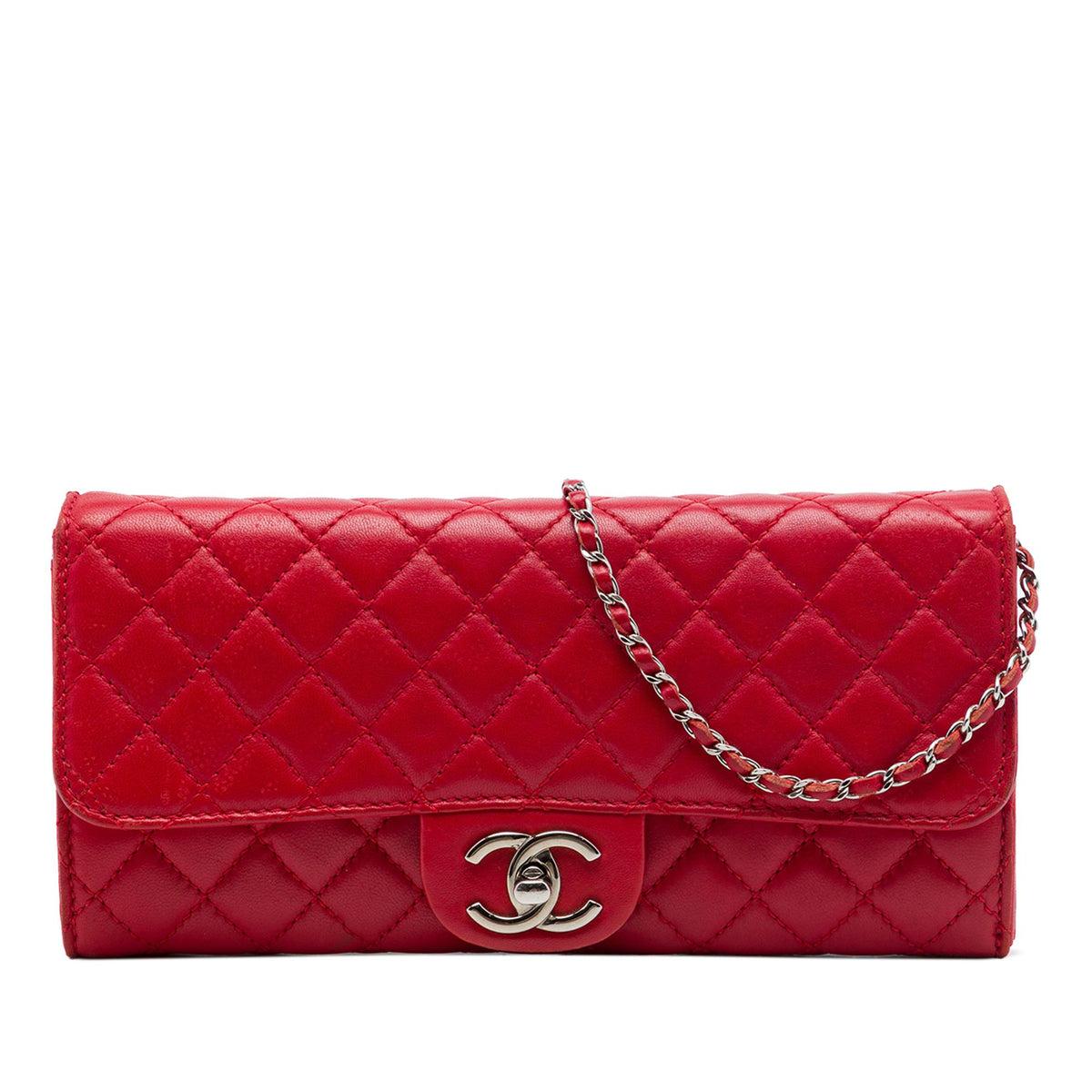 Chanel Classic Lambskin East West Wallet on Chain