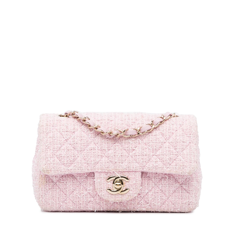 Chanel Pre-owned Double Flap Tweed Shoulder Bag