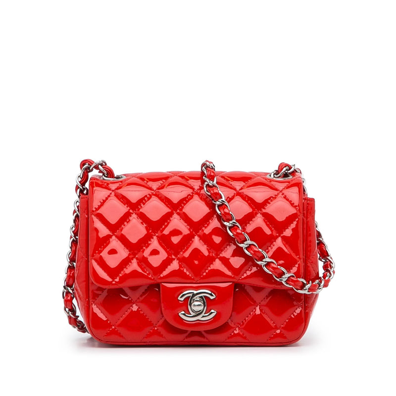 Chanel Classic Mini Square Patent Leather Single Flap (SHG-tPyR6G