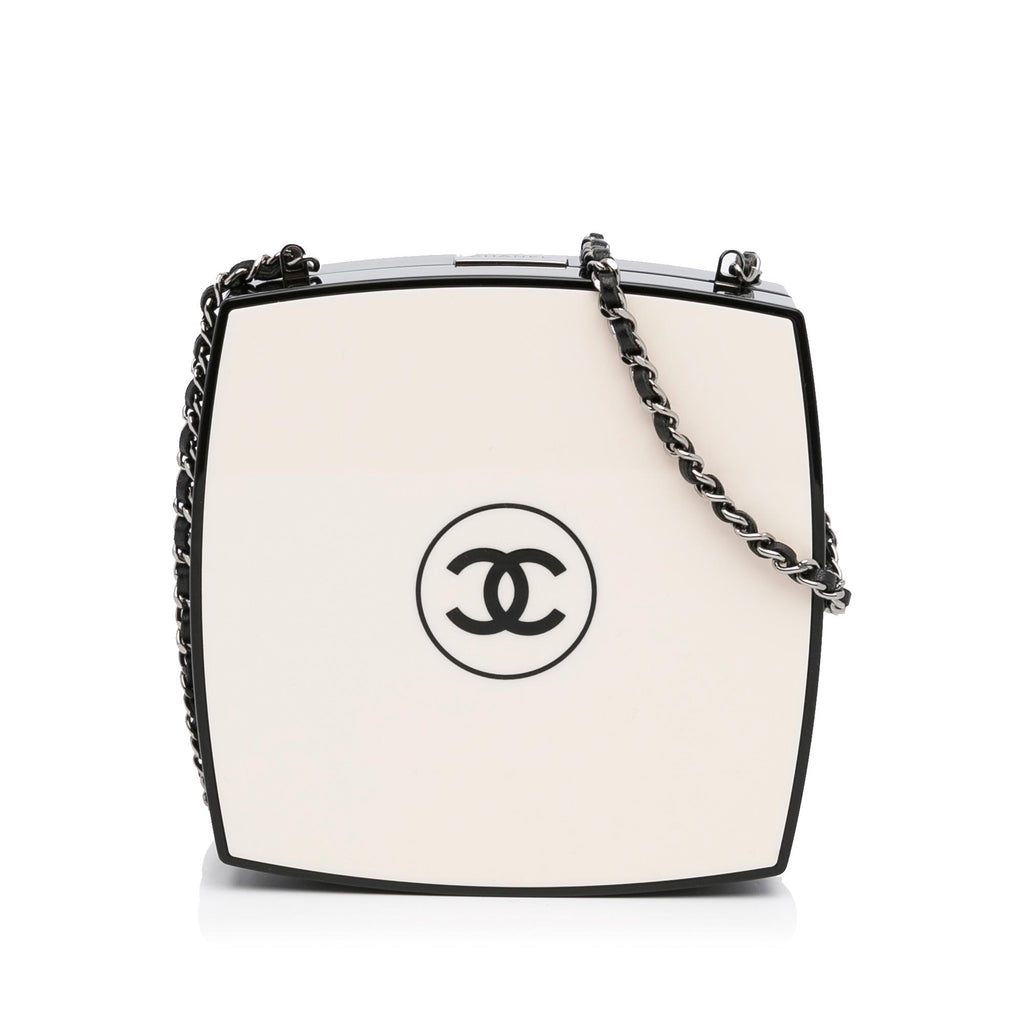 Pre-owned Chanel 2018 Métiers D'art Nautical Wheel Minaudière Bag In White