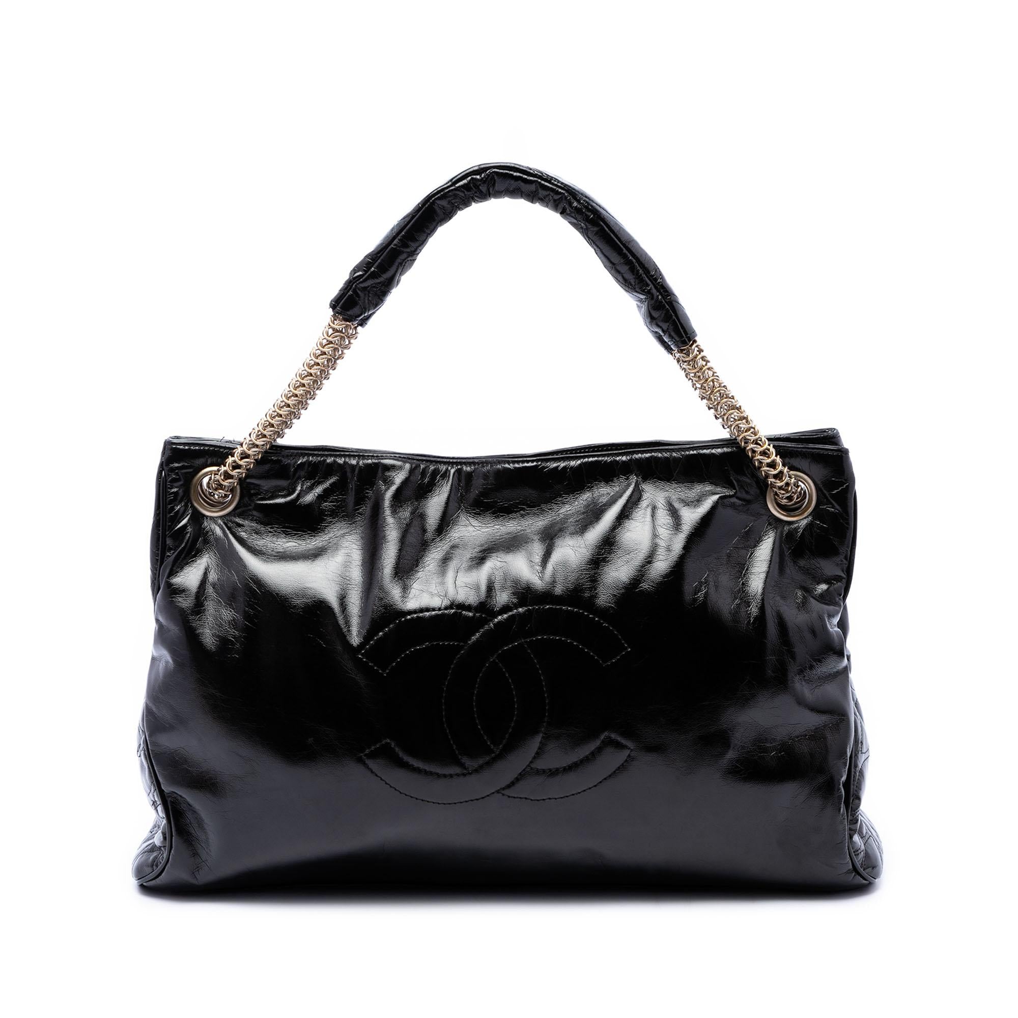 Chanel Crinkled Patent Rodeo Drive Tote