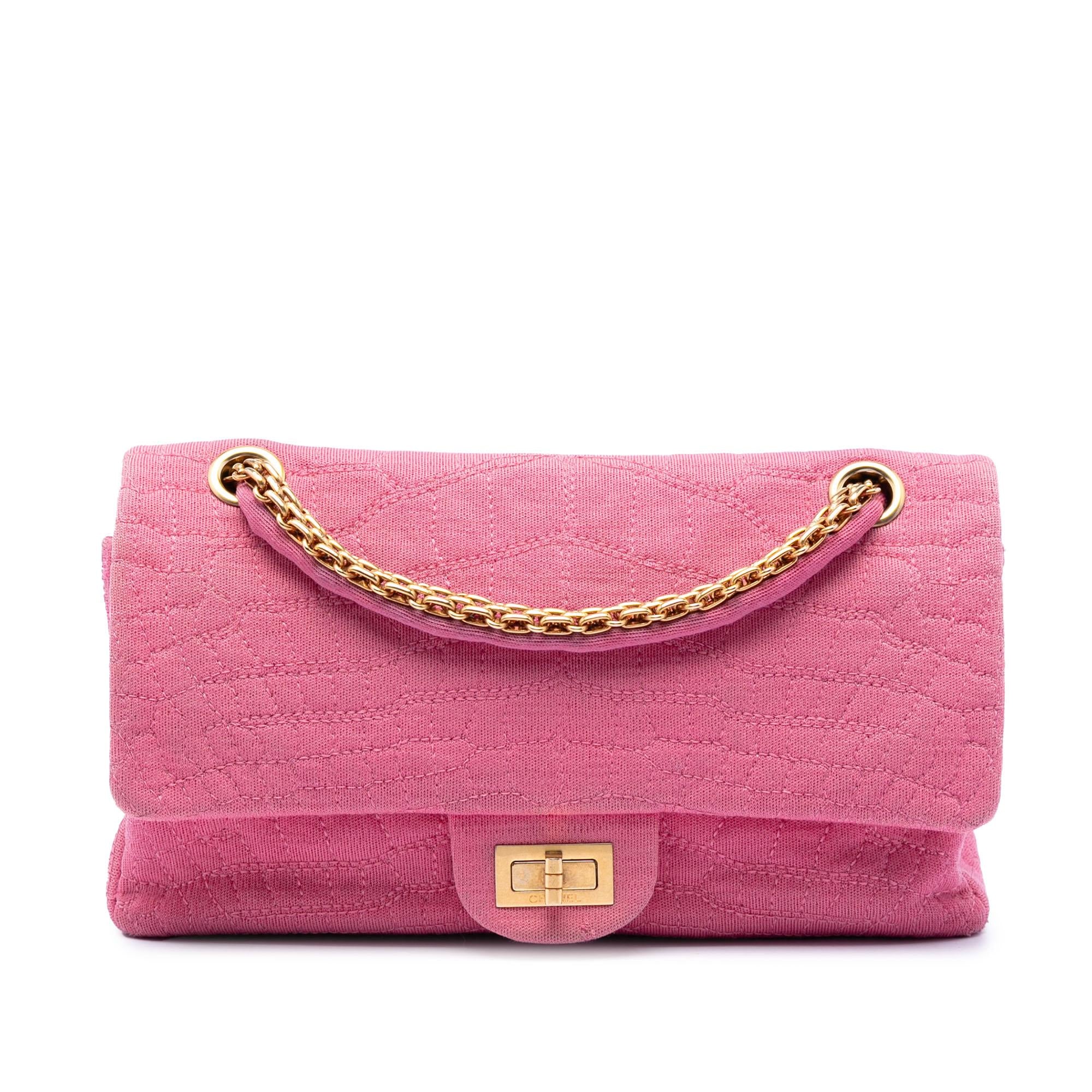Chanel Croc Quilted Jersey Reissue 2.55 Double Flap 225