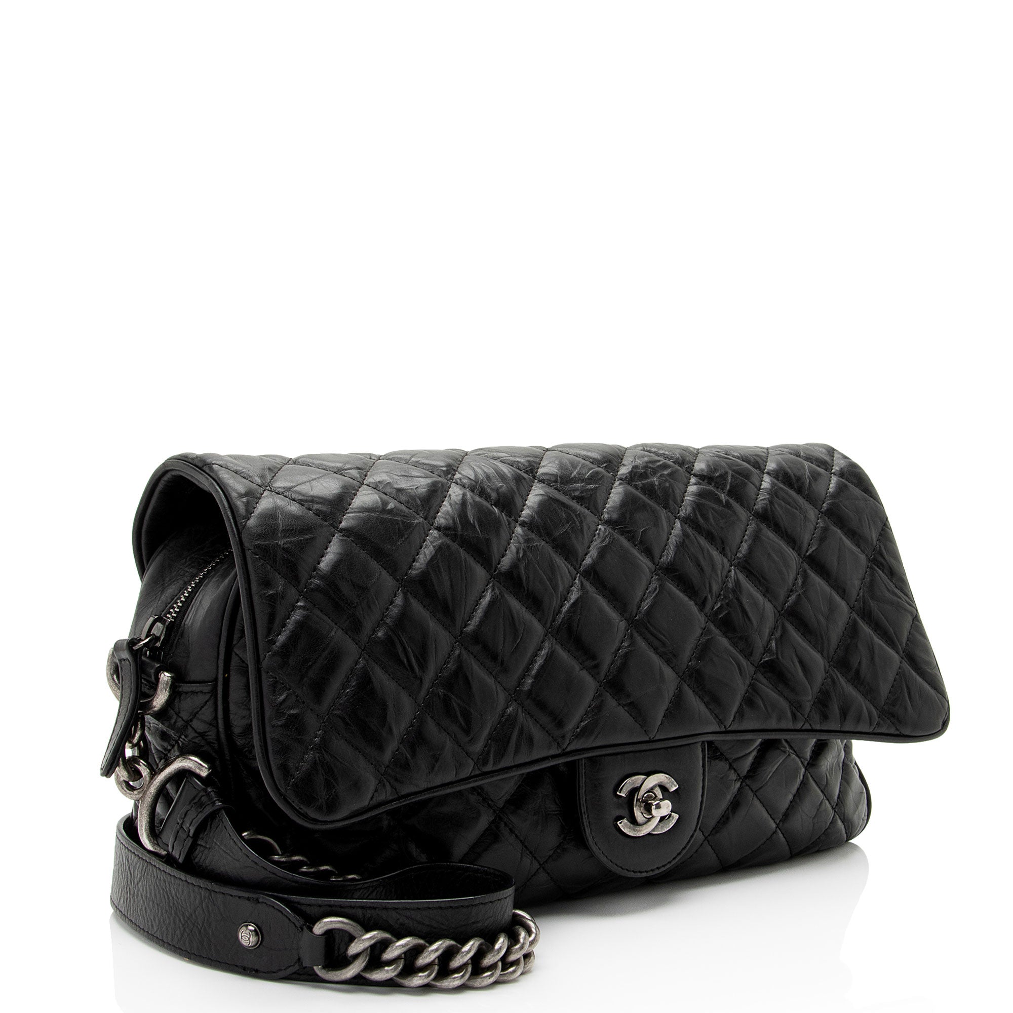 Chanel Crumpled Calfskin Casual Rock Medium Flap Bag (SHF-UREPyS)