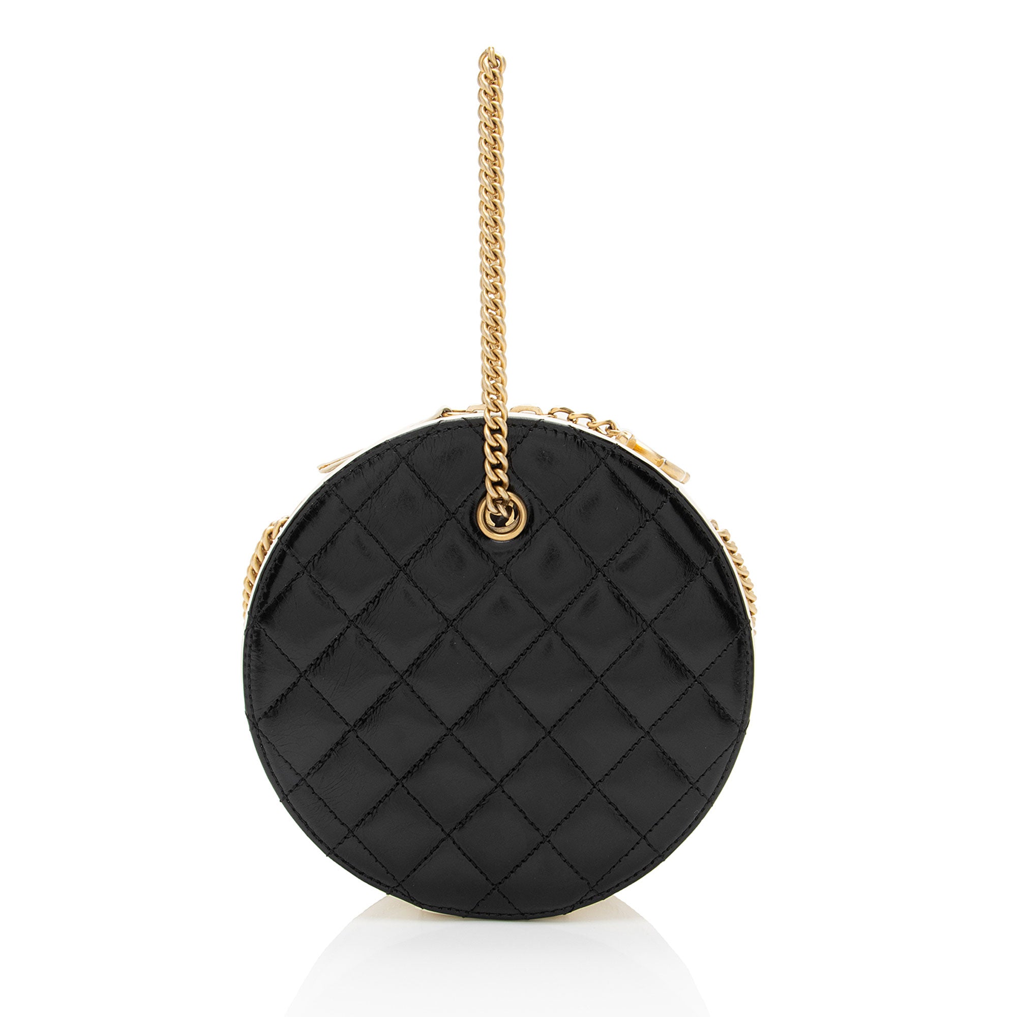Chanel Crumpled Calfskin En Vogue Round Shoulder Bag