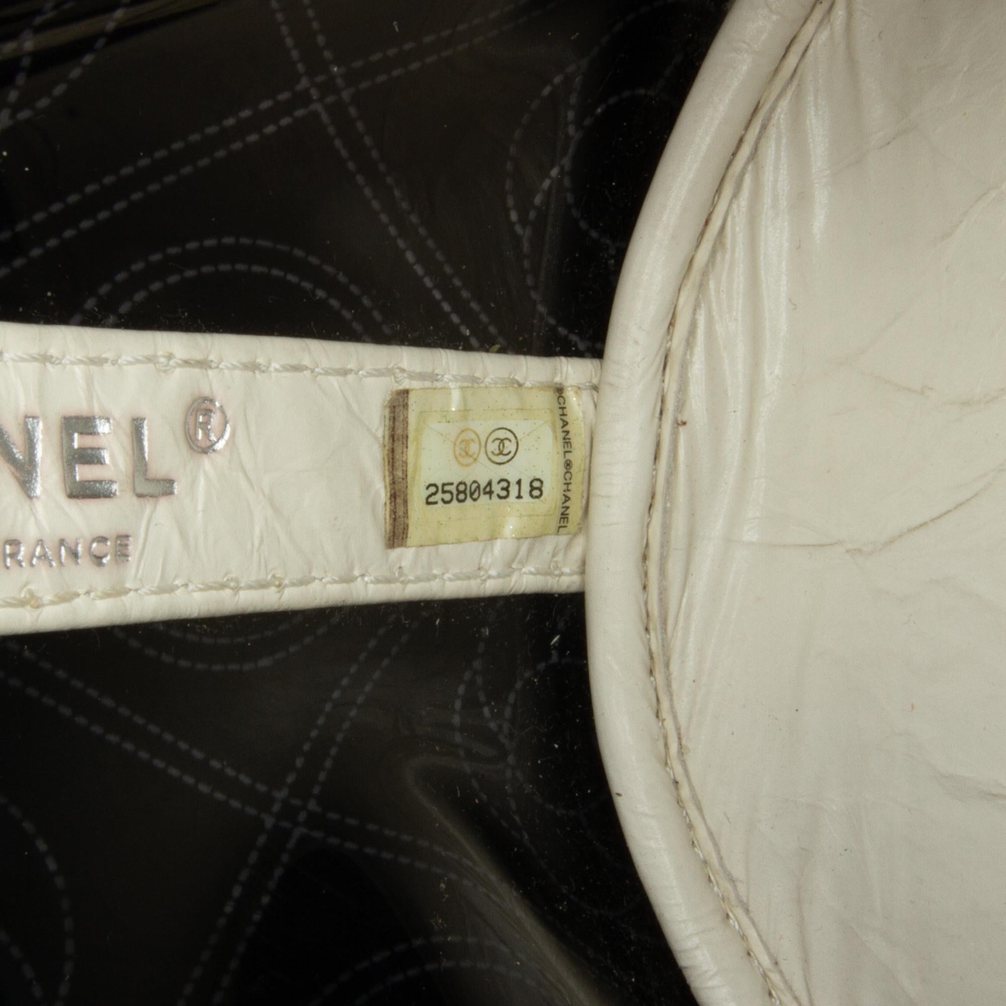 Chanel Crumpled Calfskin PVC Camellia Bucket (SHG-Z2KcYy)