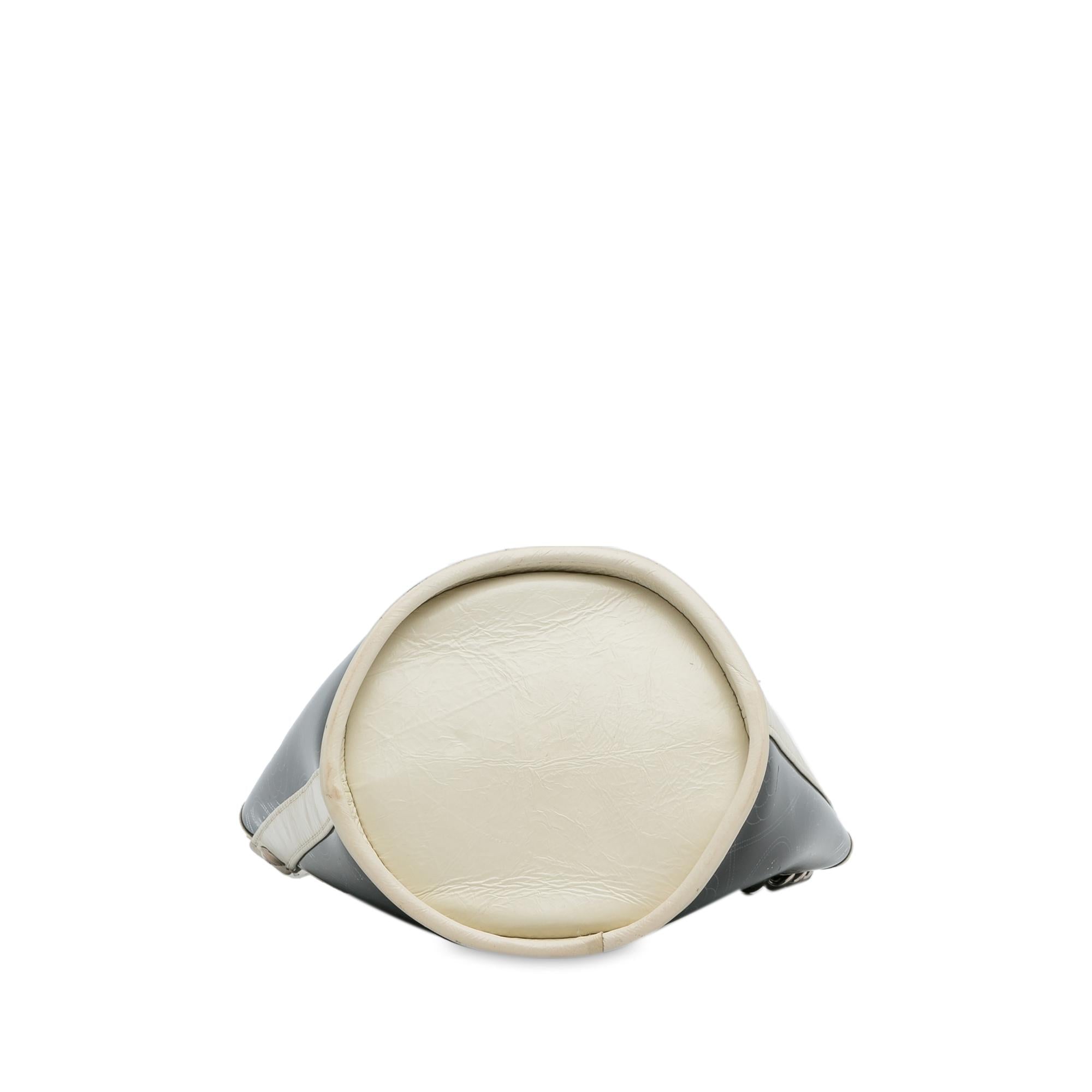Chanel Crumpled Calfskin PVC Camellia Bucket (SHG-Z2KcYy)