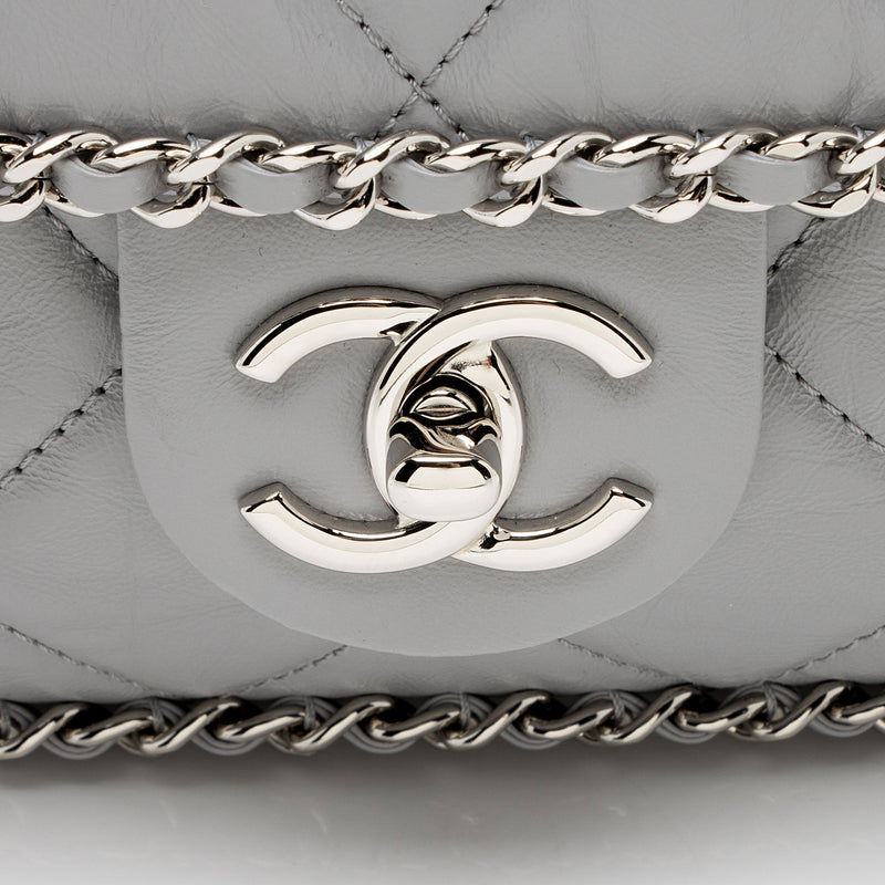 Chanel Crumpled Calfskin Running Chain Around Large Flap Bag (SHF-W3Um –  LuxeDH
