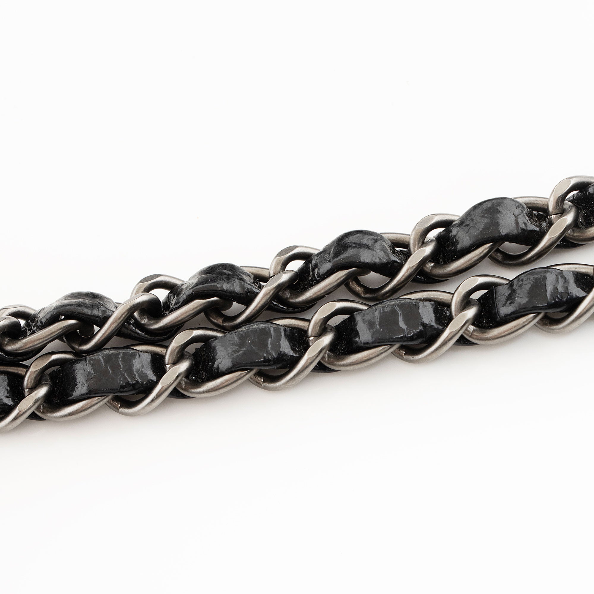 Chanel Crumpled Patent Leather Classic Medium Double Flap Bag