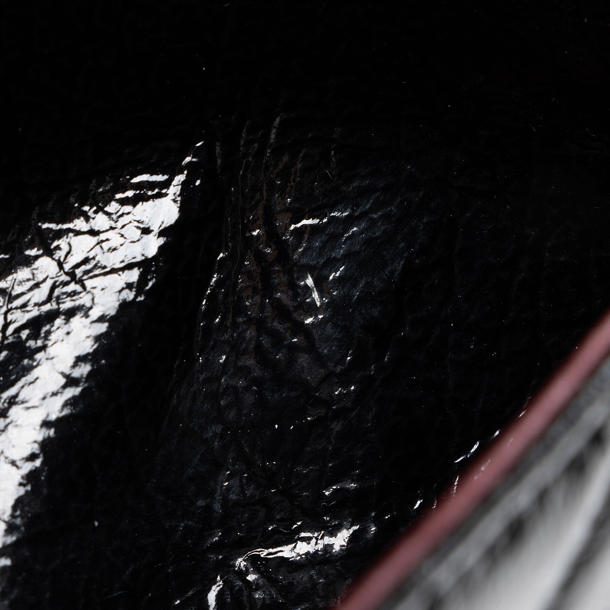 Chanel Crumpled Patent Leather Classic Medium Double Flap Bag