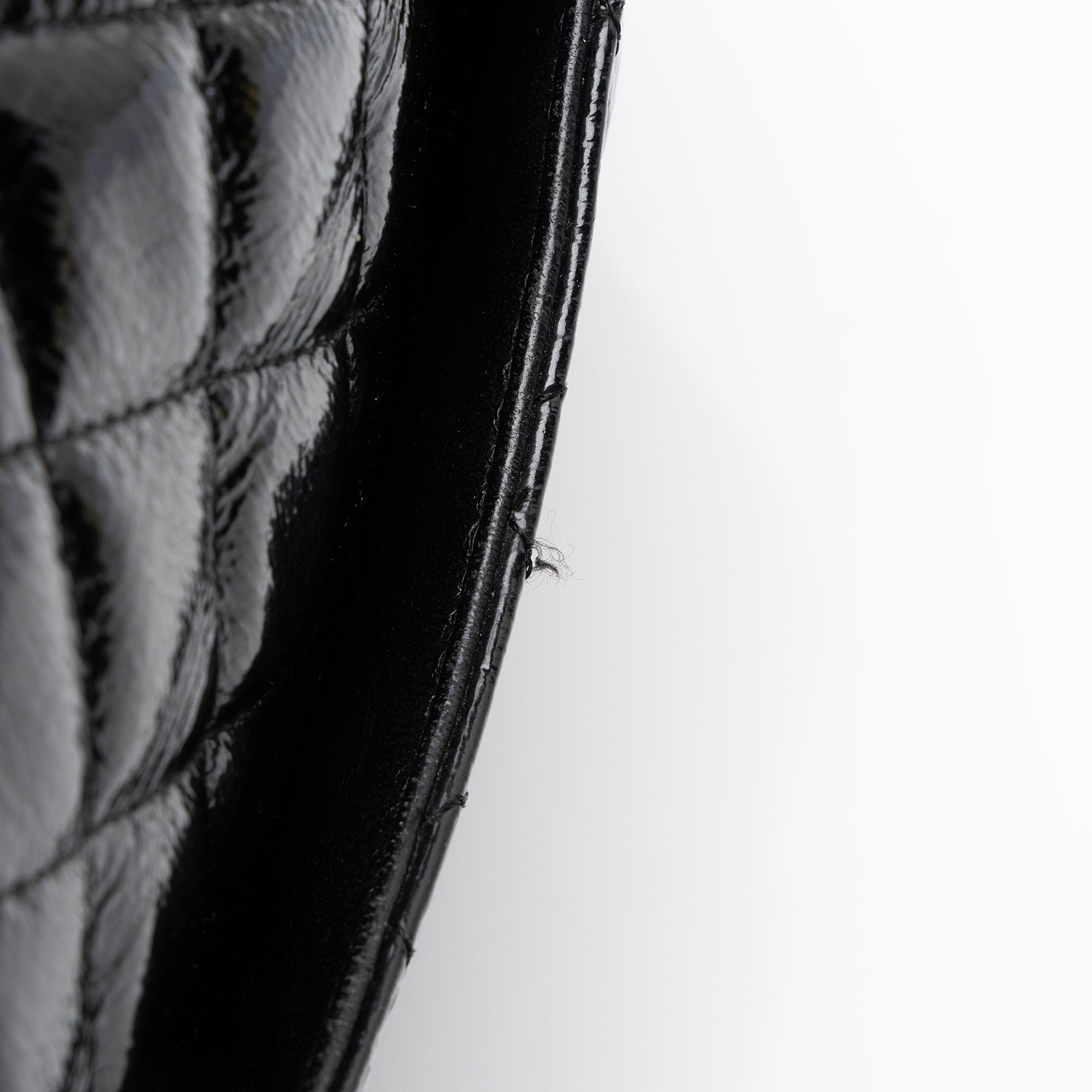 Chanel Crumpled Patent Leather Classic Medium Double Flap Bag