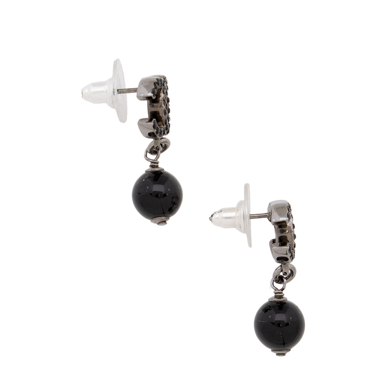 Chanel Crystal CC Bead Drop Earrings (SHF-UM6W64) – LuxeDH