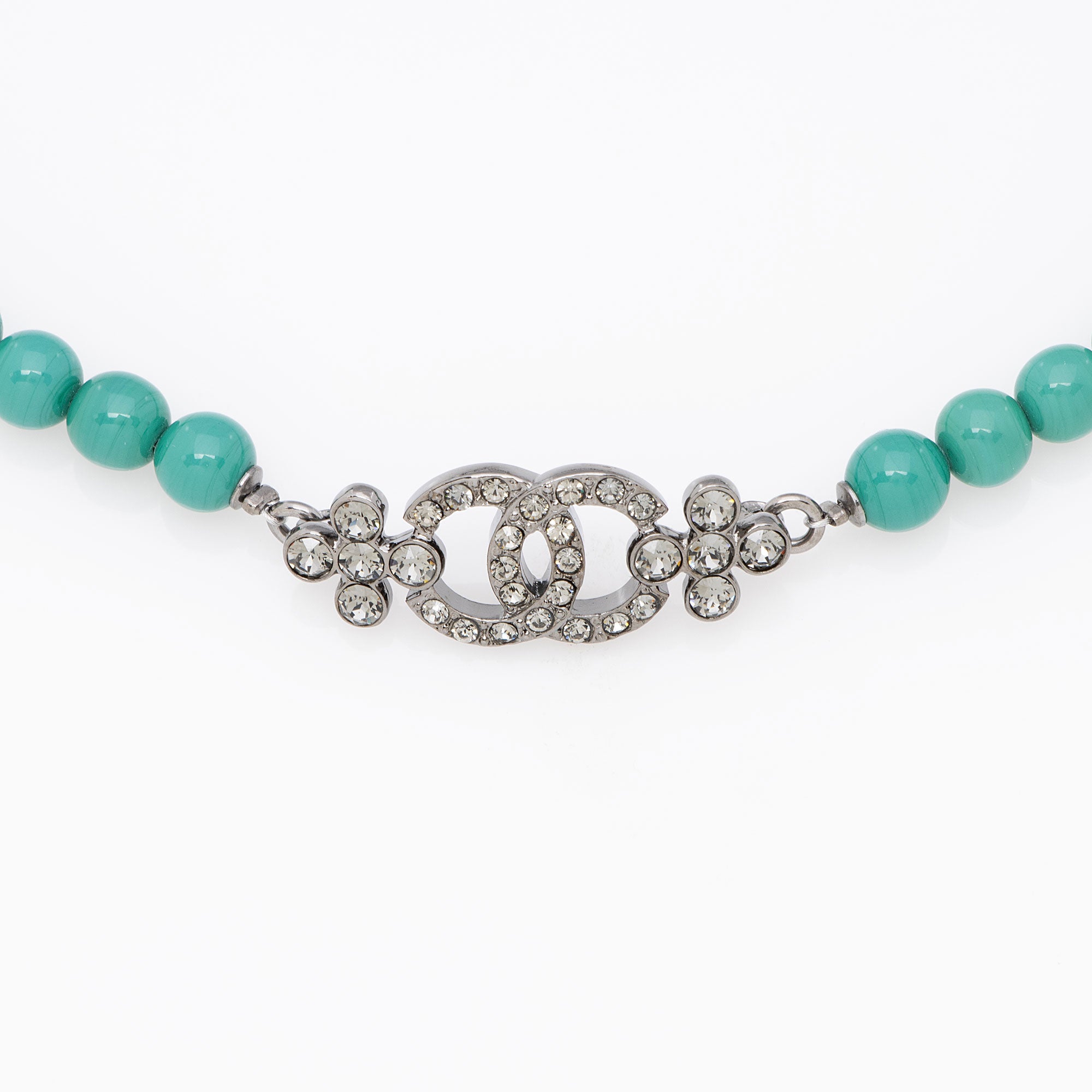 Chanel Crystal CC Bead Necklace