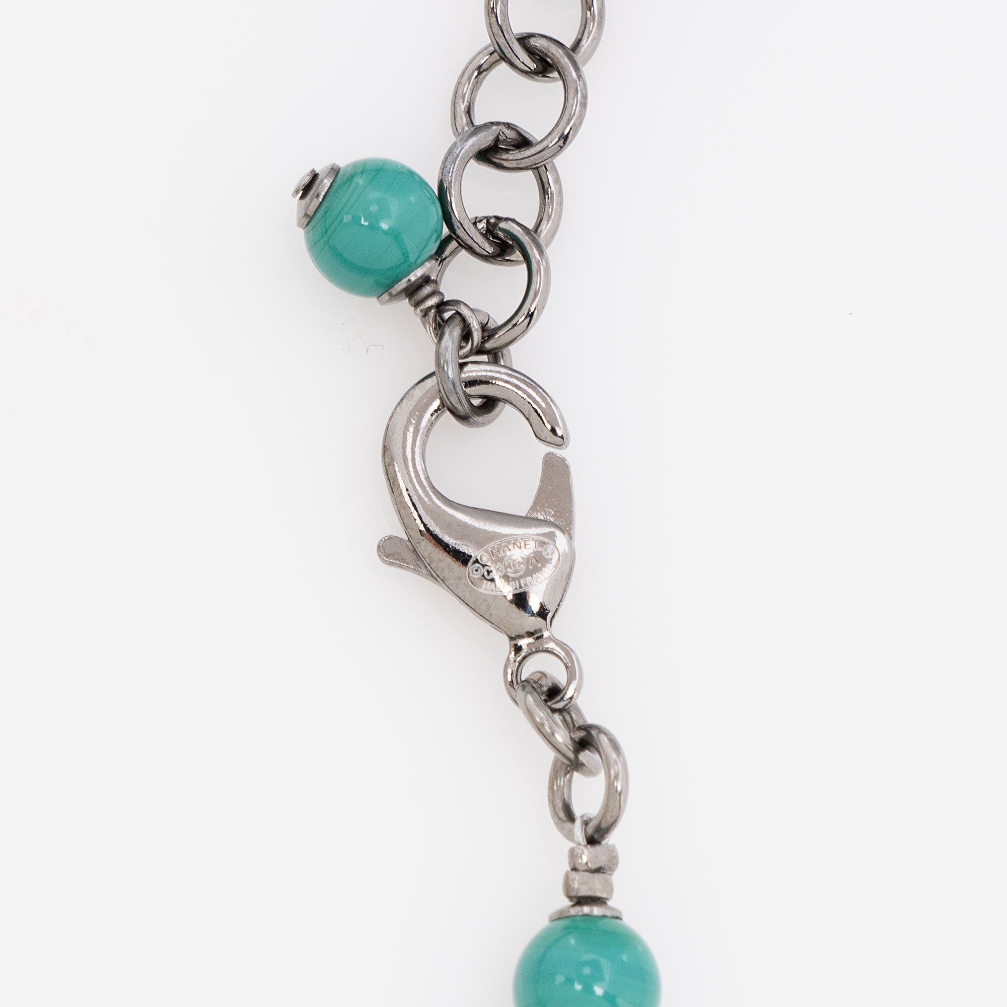 Chanel Crystal CC Bead Necklace