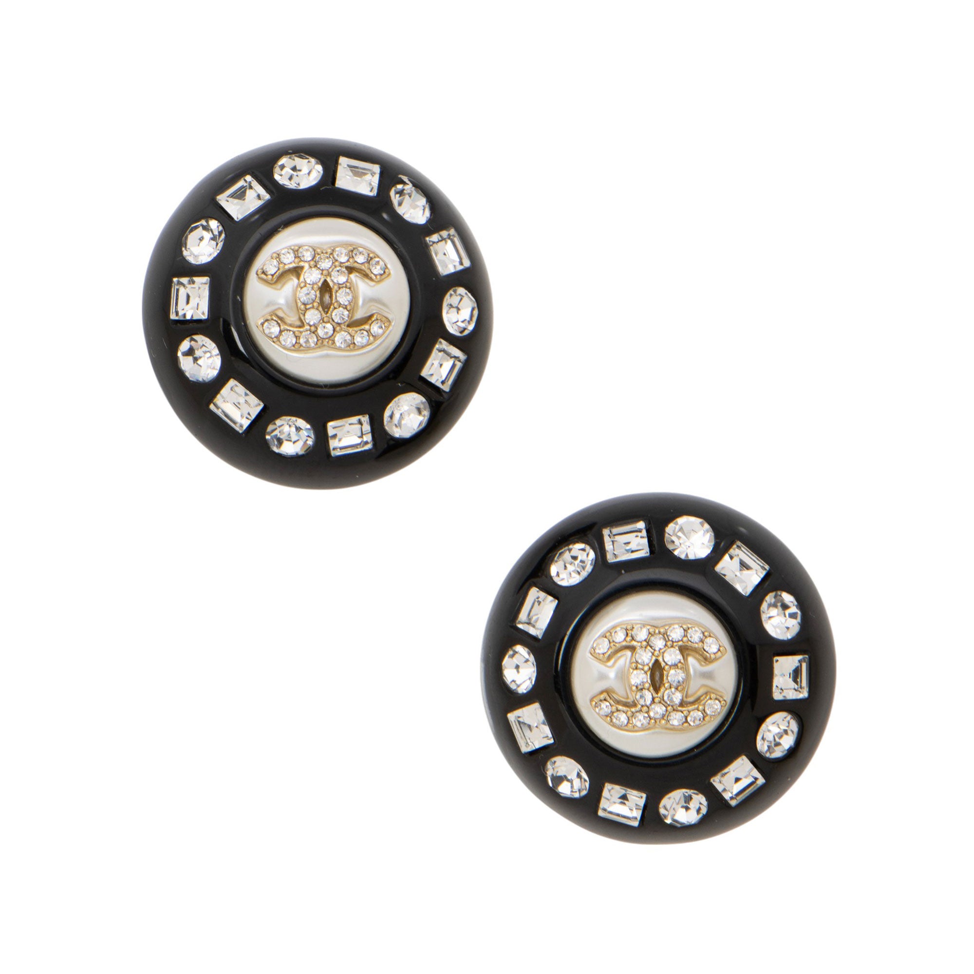 Chanel Crystal CC Earrings