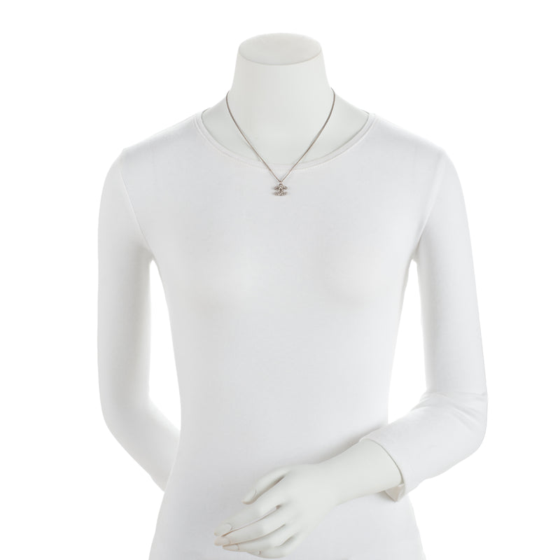 Chanel Crystal CC Pendant Necklace (SHF-eRxvEe)