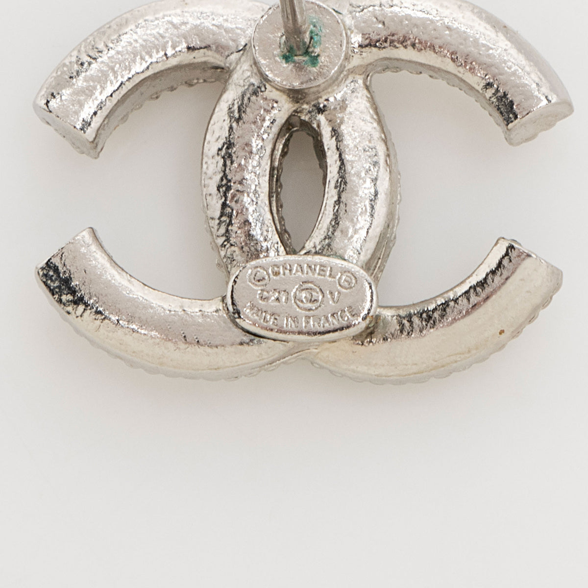 Chanel Crystal CC Stud Earrings