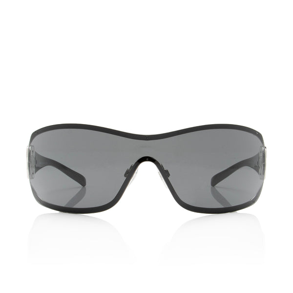 Chanel oversized shield studded sunglasses – The NM Luxury Shop