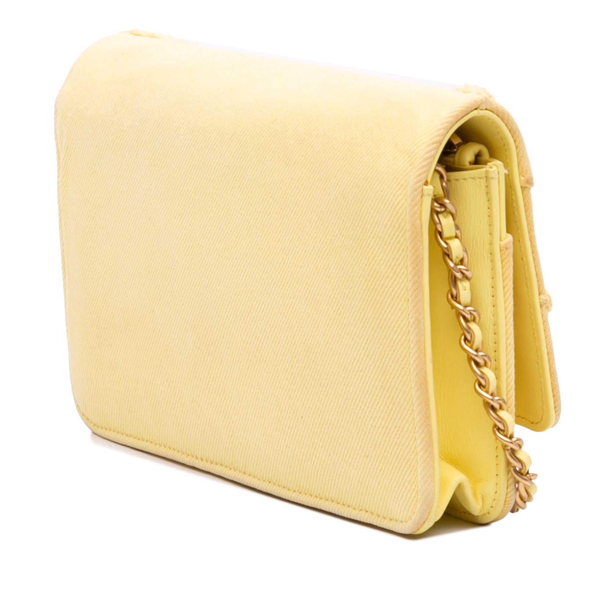 Chanel Denim Fringe Coco Wallet On Chain