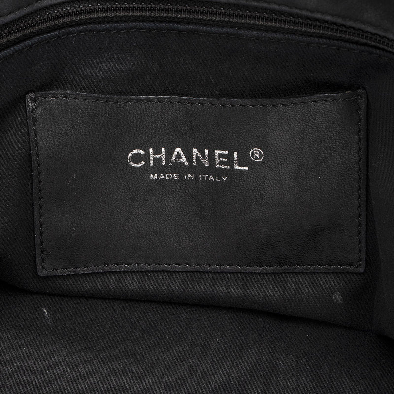 Chanel Distressed Calfskin Just Mademoiselle XL Bowler Bag (SHF-22552)
