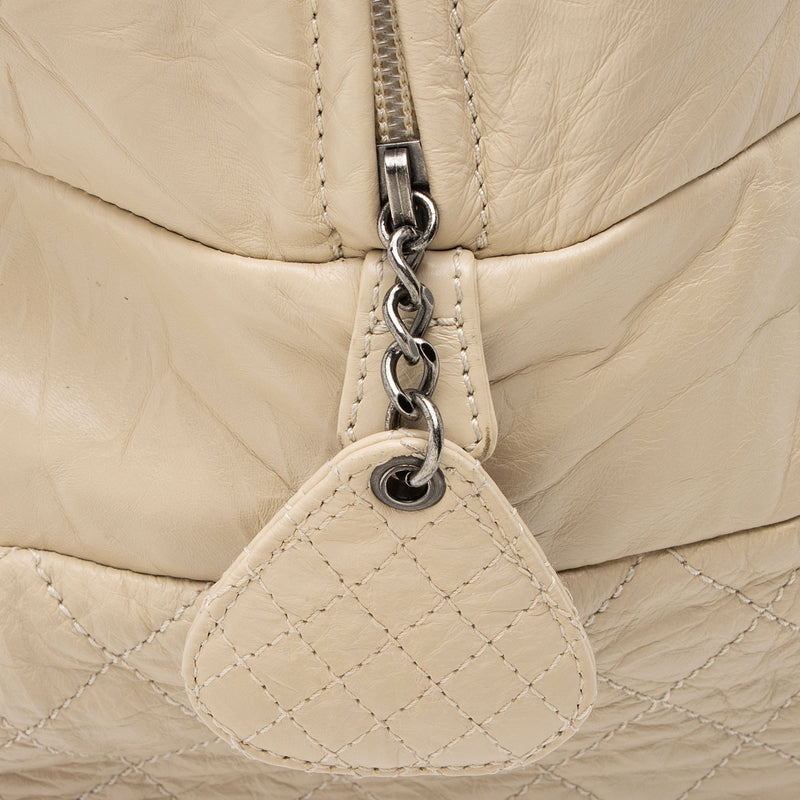 Chanel Distressed Lambskin Coco Rider Large Bowler Bag (SHF-B7H8qF)