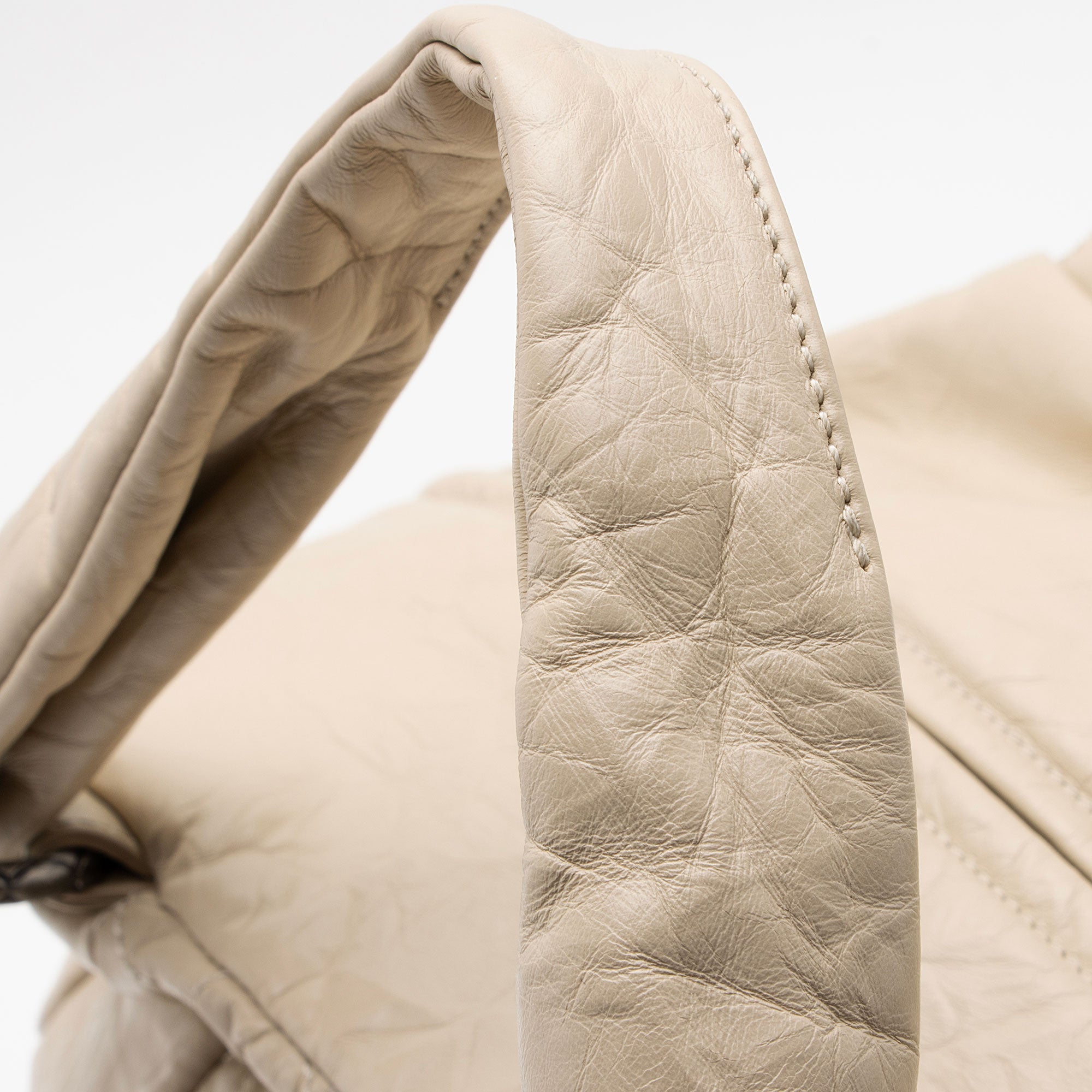 Chanel Distressed Lambskin Coco Rider Large Bowler Bag (SHF-B7H8qF)