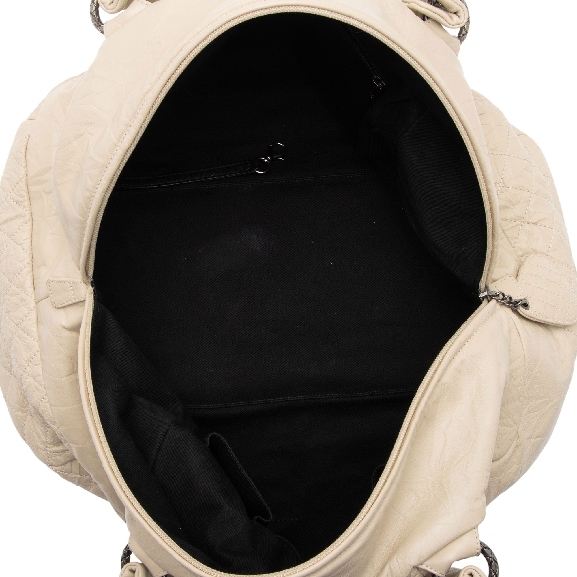 Chanel Distressed Lambskin Coco Rider Large Bowler Bag (SHF-B7H8qF)